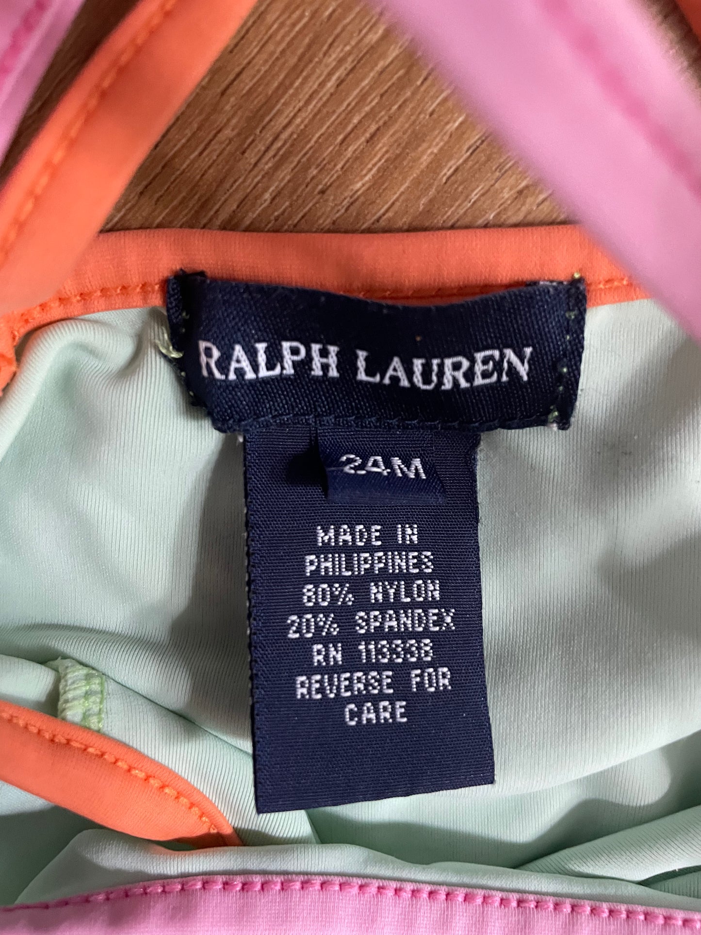 #6 - Girls Ralph Lauren Bathing Suit, Blue, 24 months
