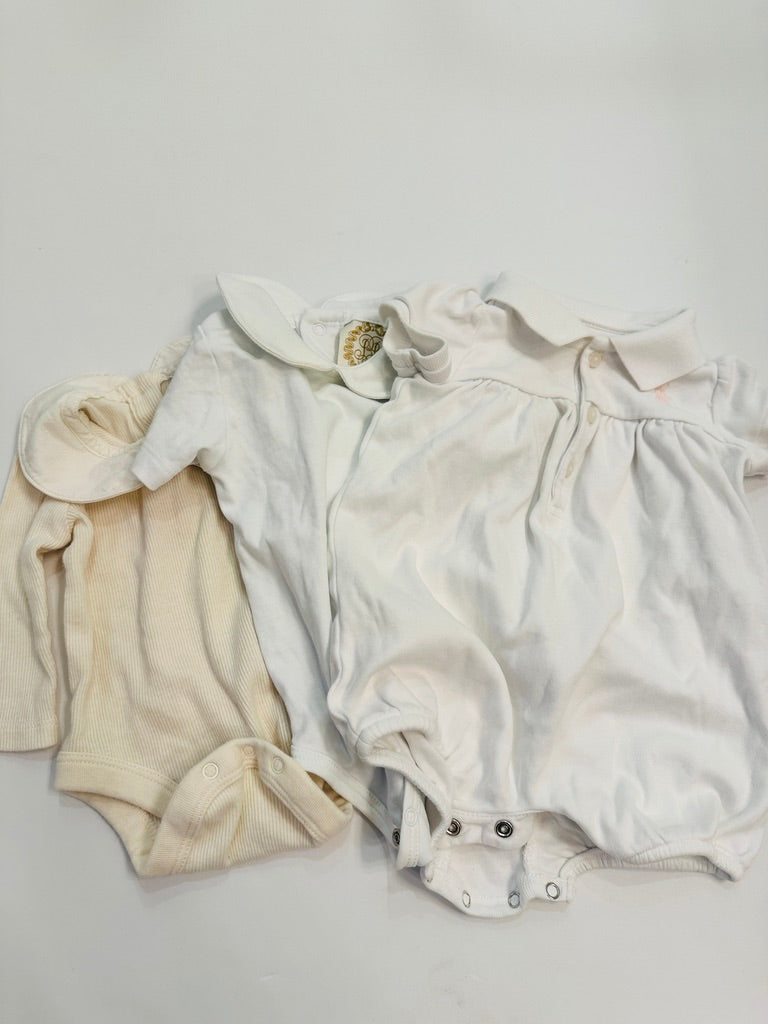 (#158) BUNDLE | GAP.polo&TBBC | VGUC | 0-6m |collar body suits | 45227