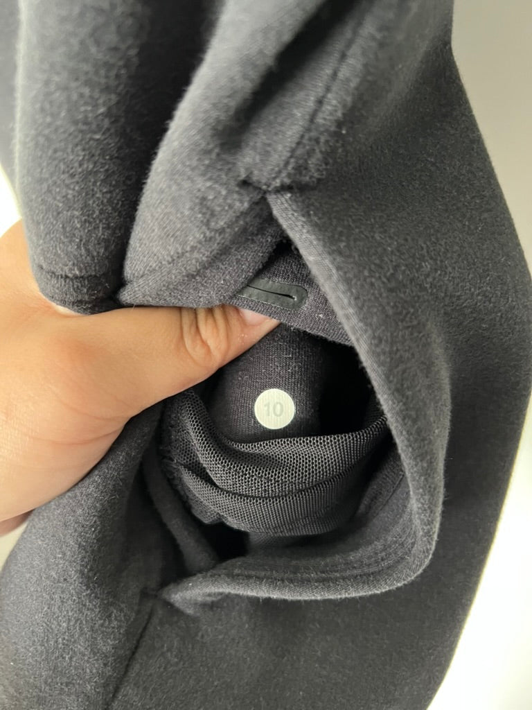 Seller #76 - Lululemon City Bound Hoodie Black / Heathered Medium Grey - Size 10