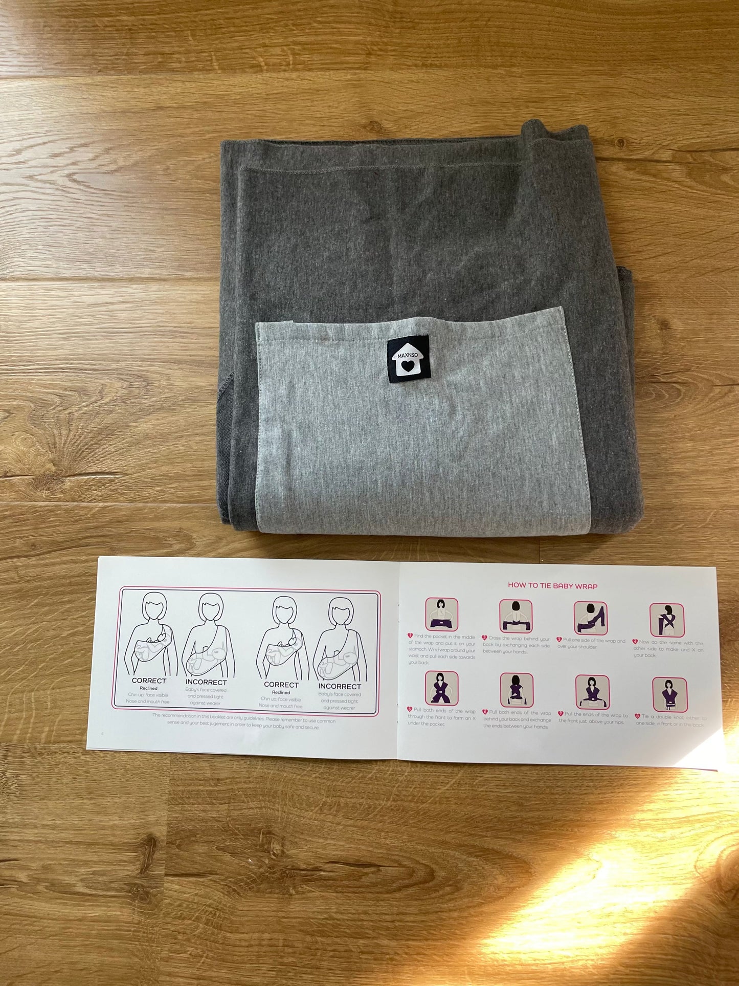 #6 - Maxnso Babywearing Wrap, Grey