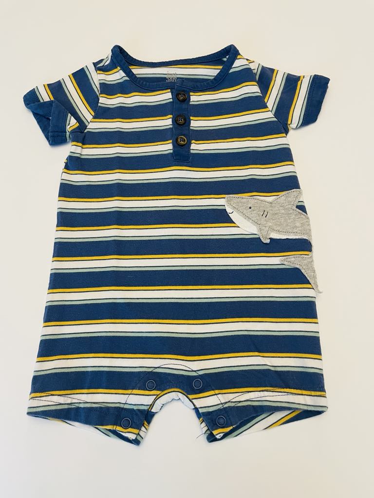#54 - Boys 6M Carters Romper Sharks