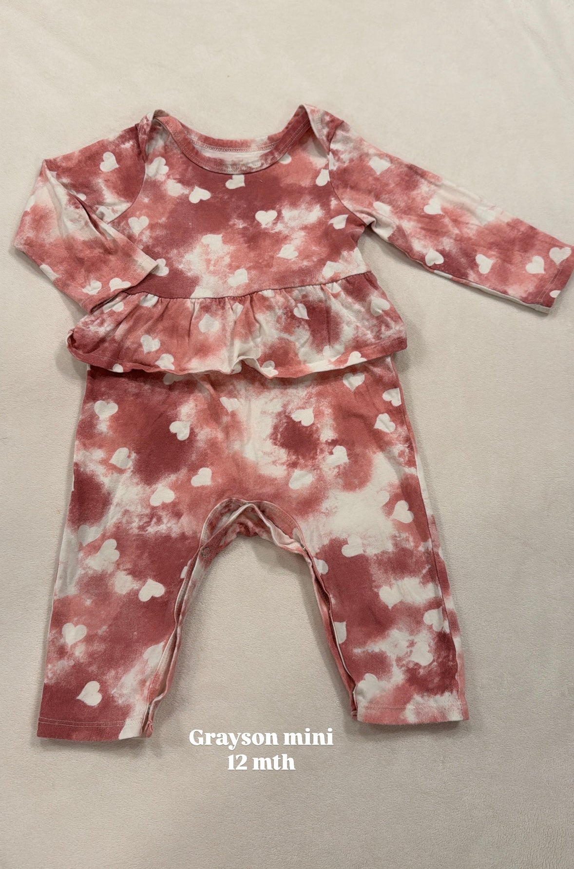 #145 Grayson mini jumpsuit Girls 12 mth EUC