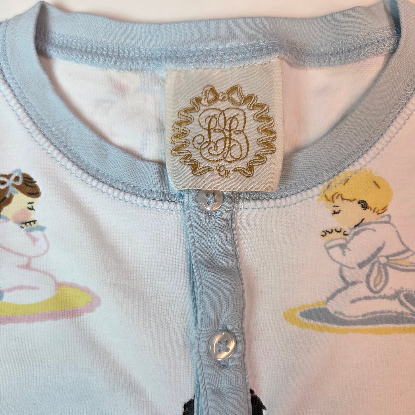 #112 - The Beaufort Bonnet Company Patience and Prayers Two Piece Pajamas, Size 7, EUC