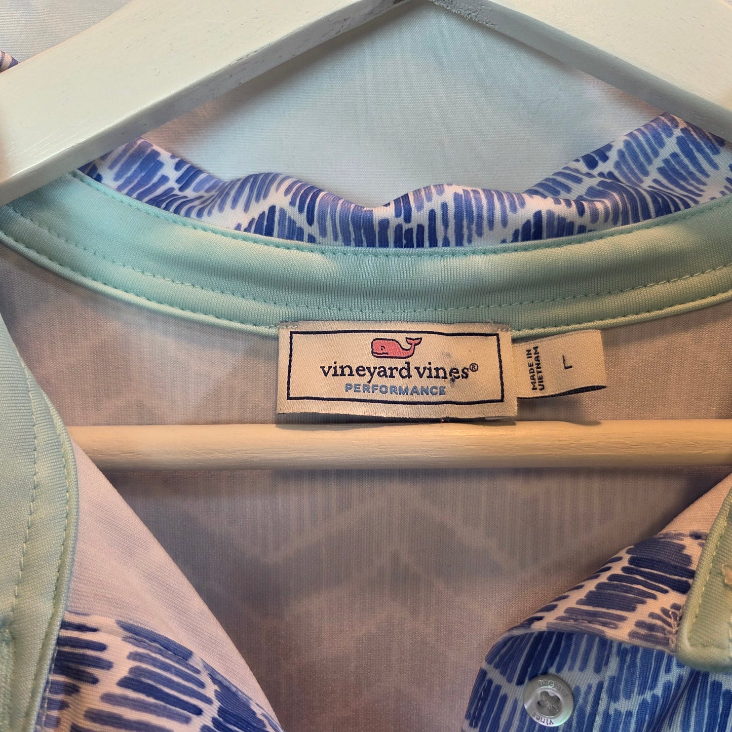 #112 - VINEYARD VINES Performance Linear Whale Tail Dress Women’s, Size L, EUC