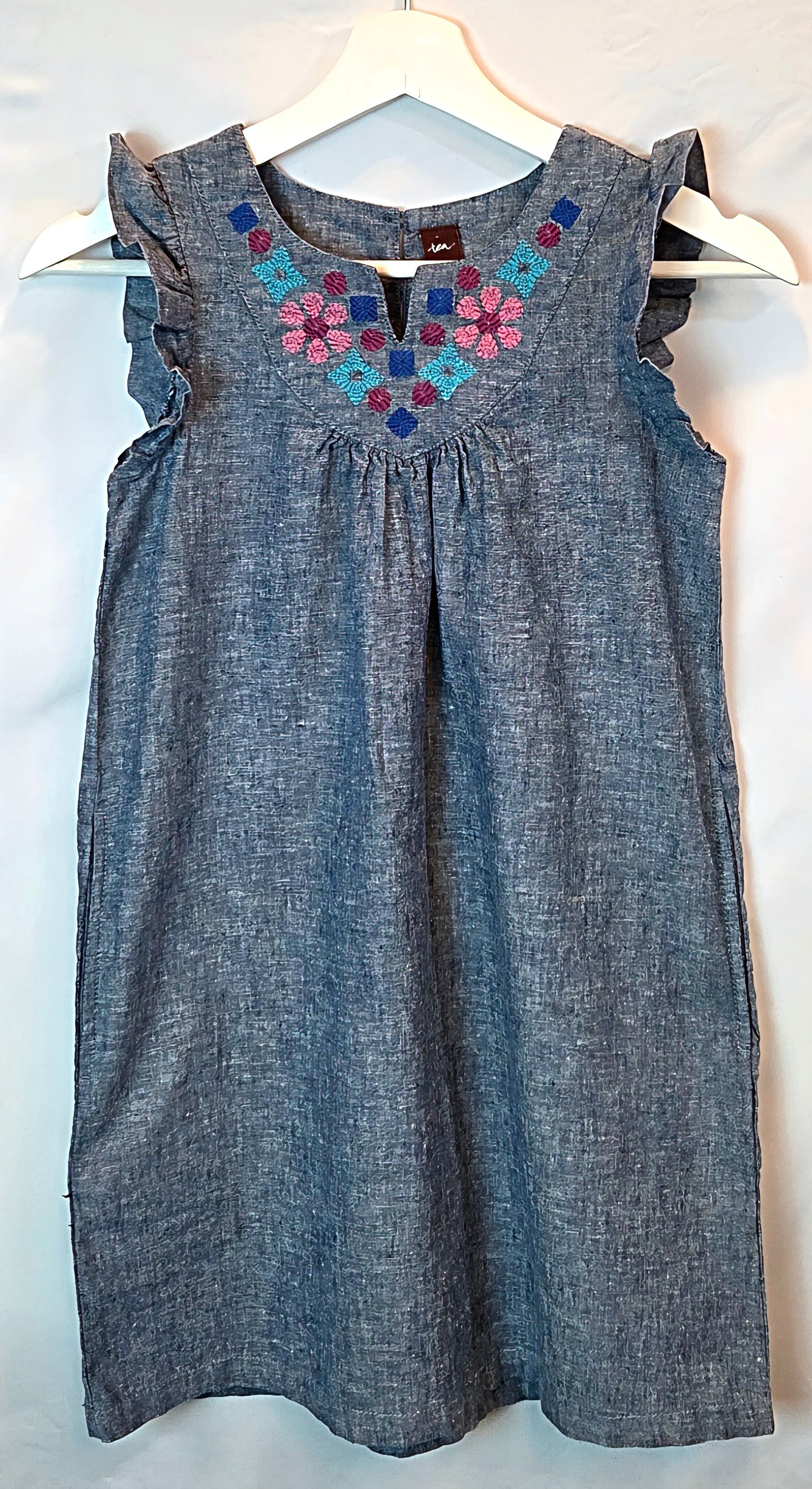 #112 - Tea Chambray Dress, Size 10, EUC