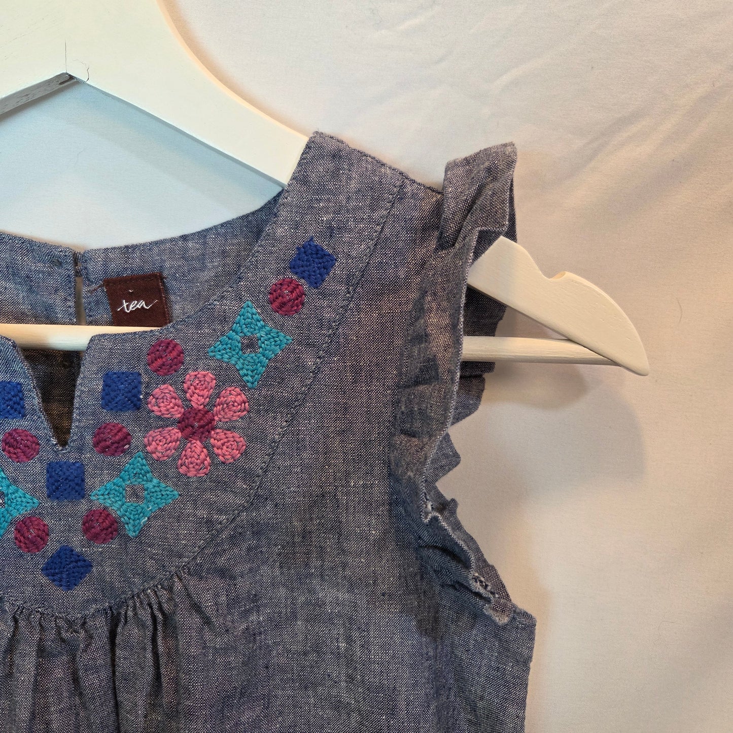 #112 - Tea Chambray Dress, Size 10, EUC