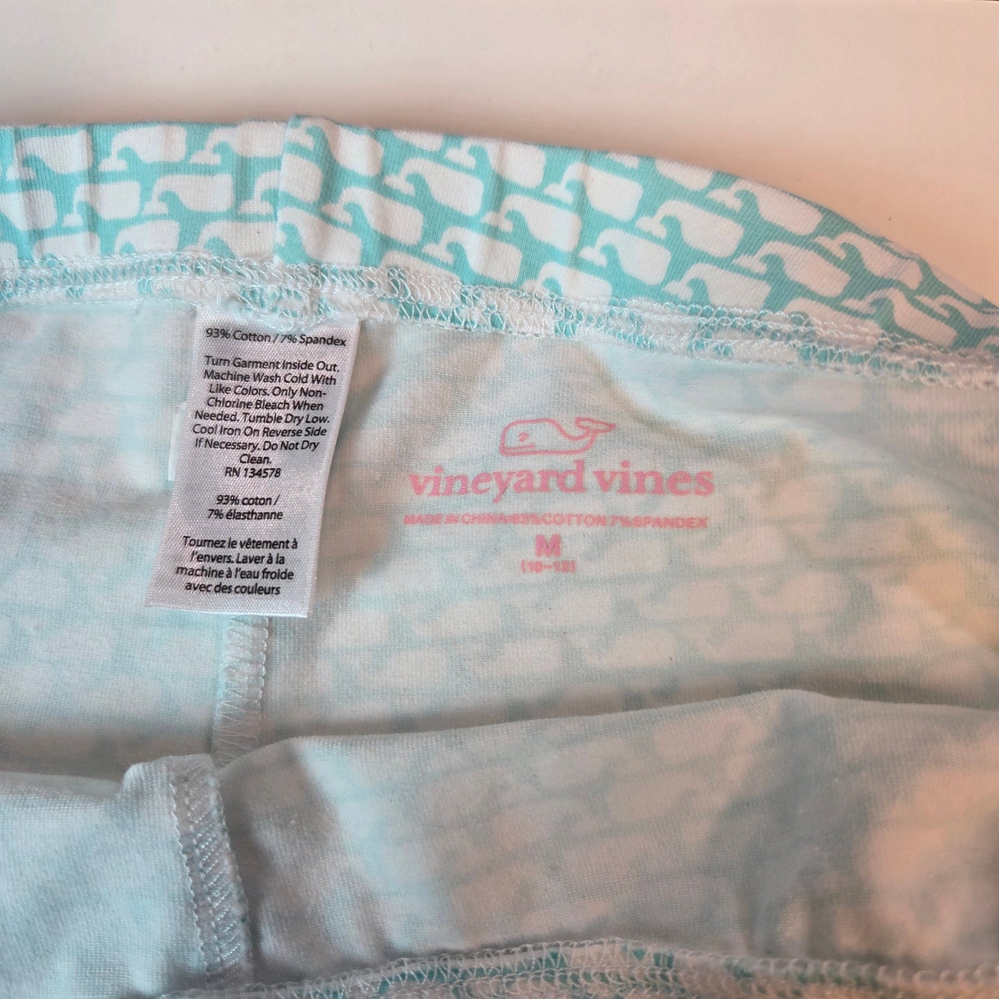 #112 - Vineyard Vines Whale Tail Leggings, Size 10-12, EUC