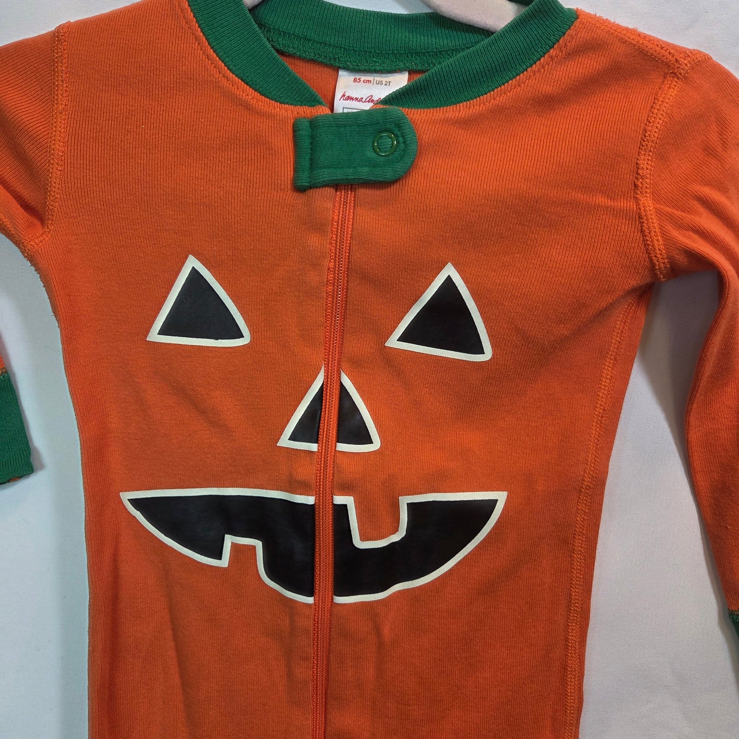 #112 - Hanna Andersson Jack O Lantern PJs, Size 85 (2t), VGUC