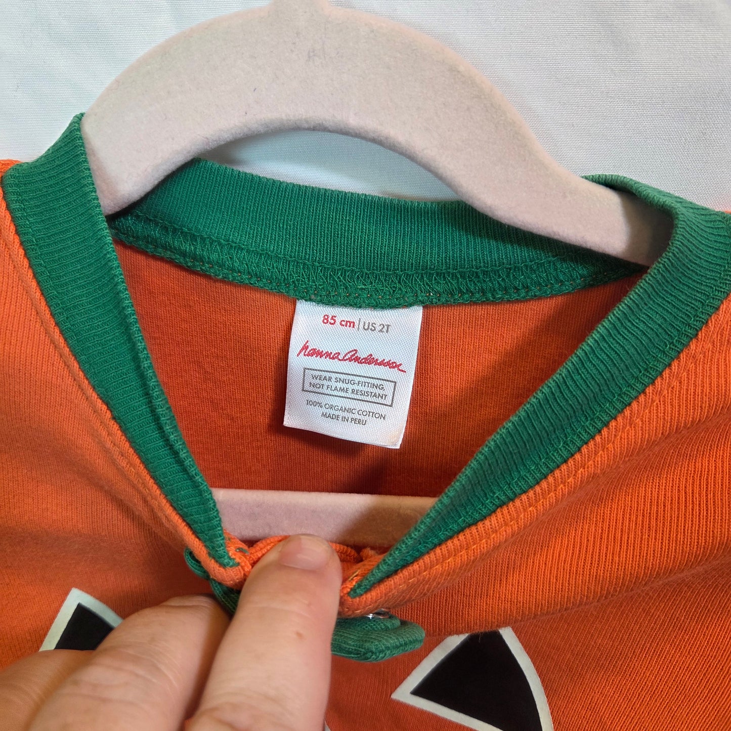 #112 - Hanna Andersson Jack O Lantern PJs, Size 85 (2t), VGUC