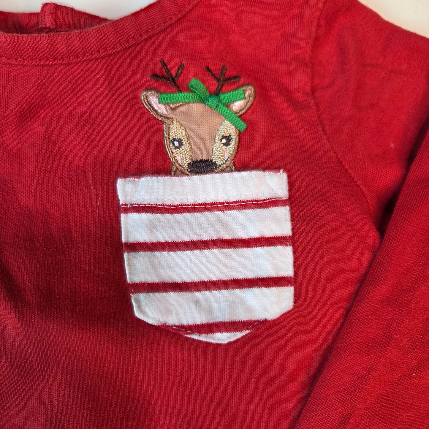 #112 - Starting Out Two Piece Christmas Outfit - Top and Leggings, Size 24M, VGUC
