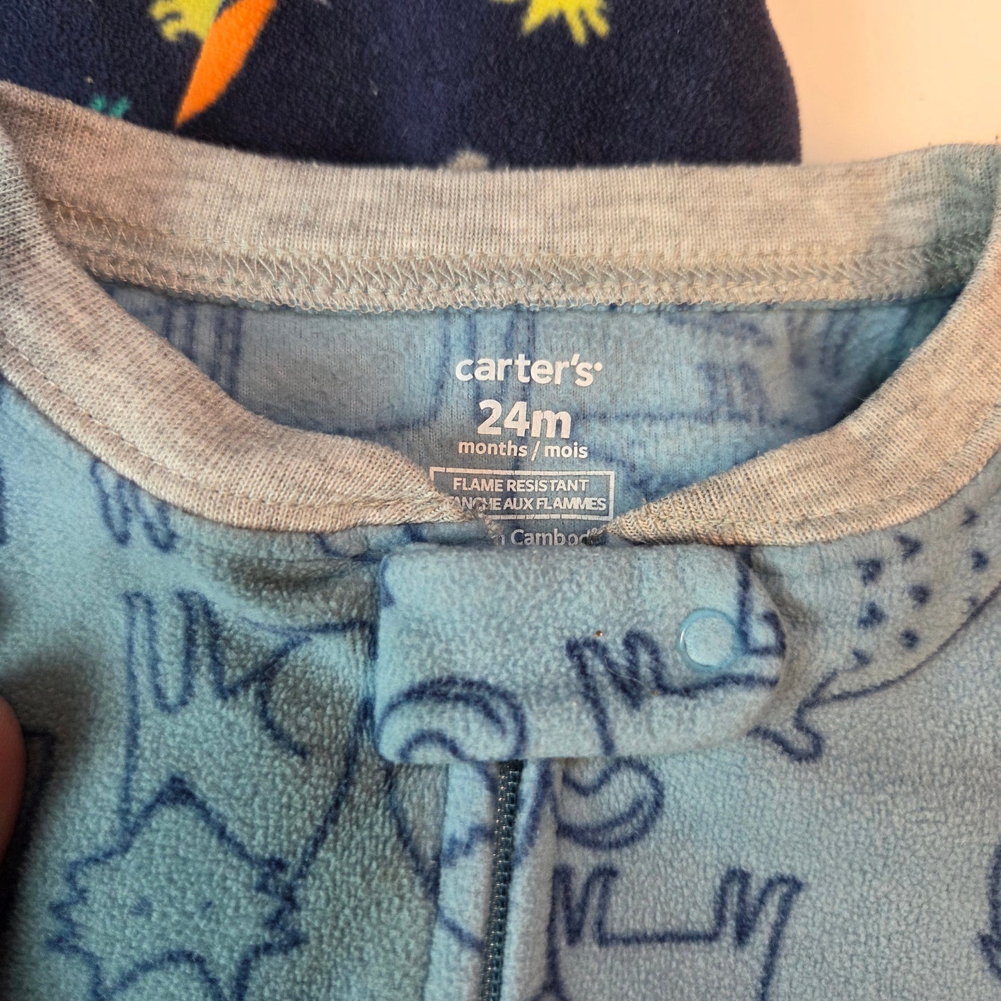 #112 - Set of 2 fleece PJS, Size 24M, VGUC