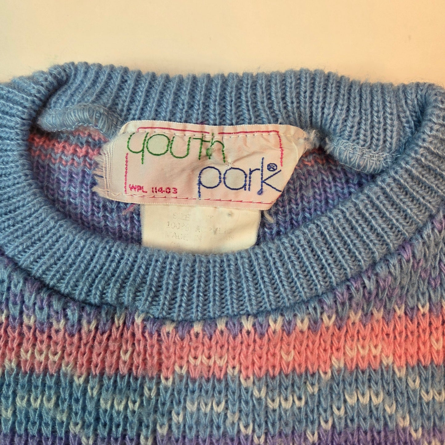 #112 - Vintage Youth Park Sweater with Fair Aisle patter, Size 4. VGUC