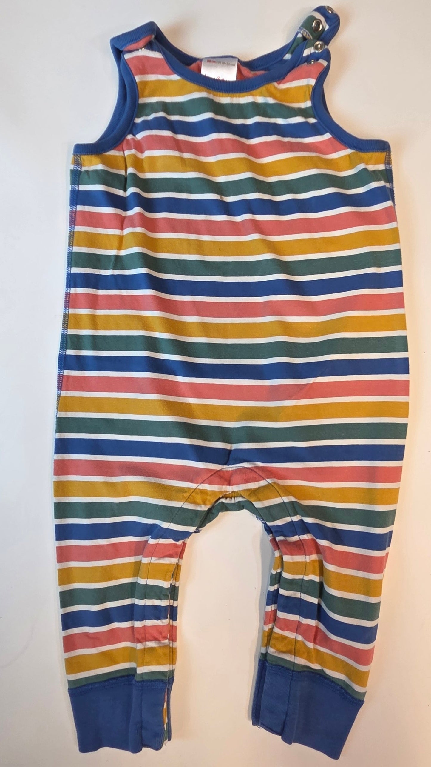 #112 - Hanna Andersson Striped Romper, Size 80(18-24m), VGUC