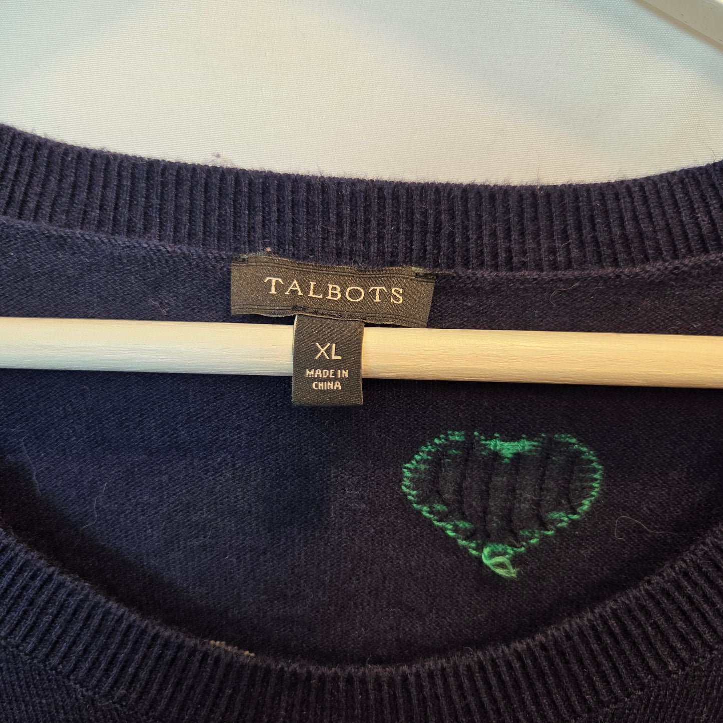 #112 - Talbots Blue Sweater, Women's Size XL, EUC