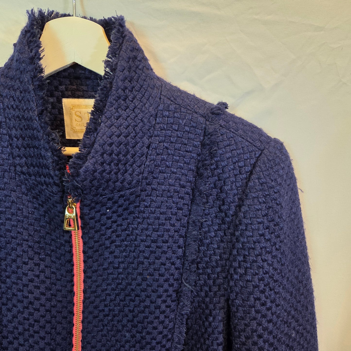 #112 - Sail to Stable Navy Blue Coat, Women's Size Sm, EUC