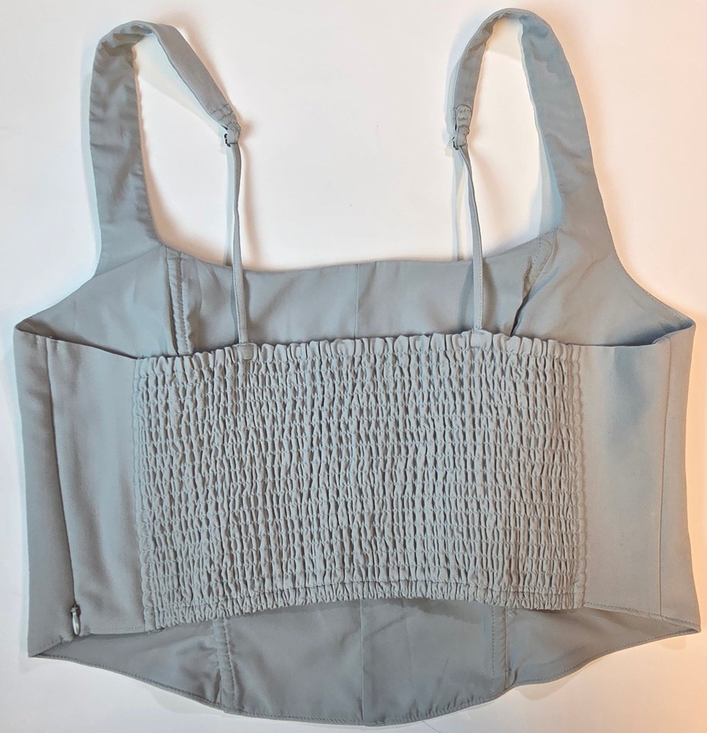 #112 - Abercrombie Gray Corset Crop Top, Women's Size XL, EUC
