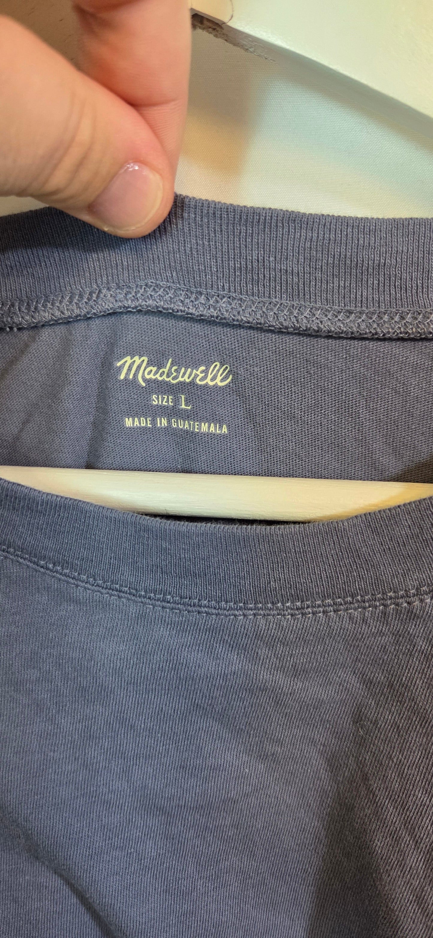 #112 - Madewell Blue T-shirt, Women's Size L, EUC