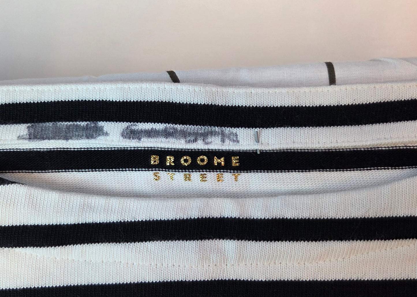 #112 - Broome Street Kate Spade Striped Peplum Top, Women's Size L, GUC
