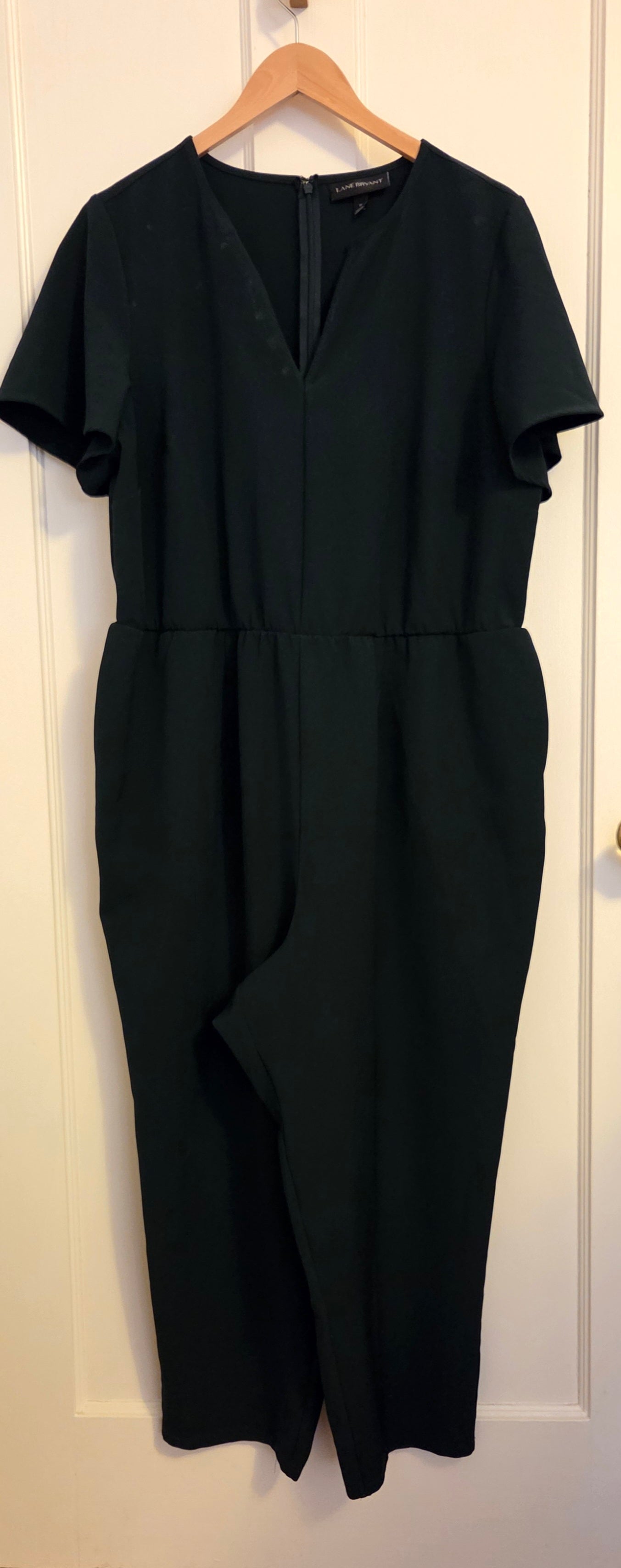 #112 - Lane Bryant Dark Green Jumpsuit, Women's Size 16, EUC
