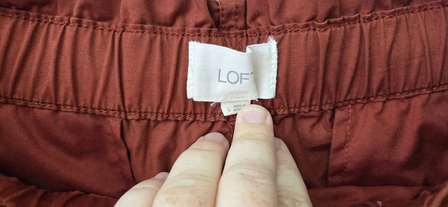 #112 - LOFT Paperbag Pants, Womens Size L, EUC