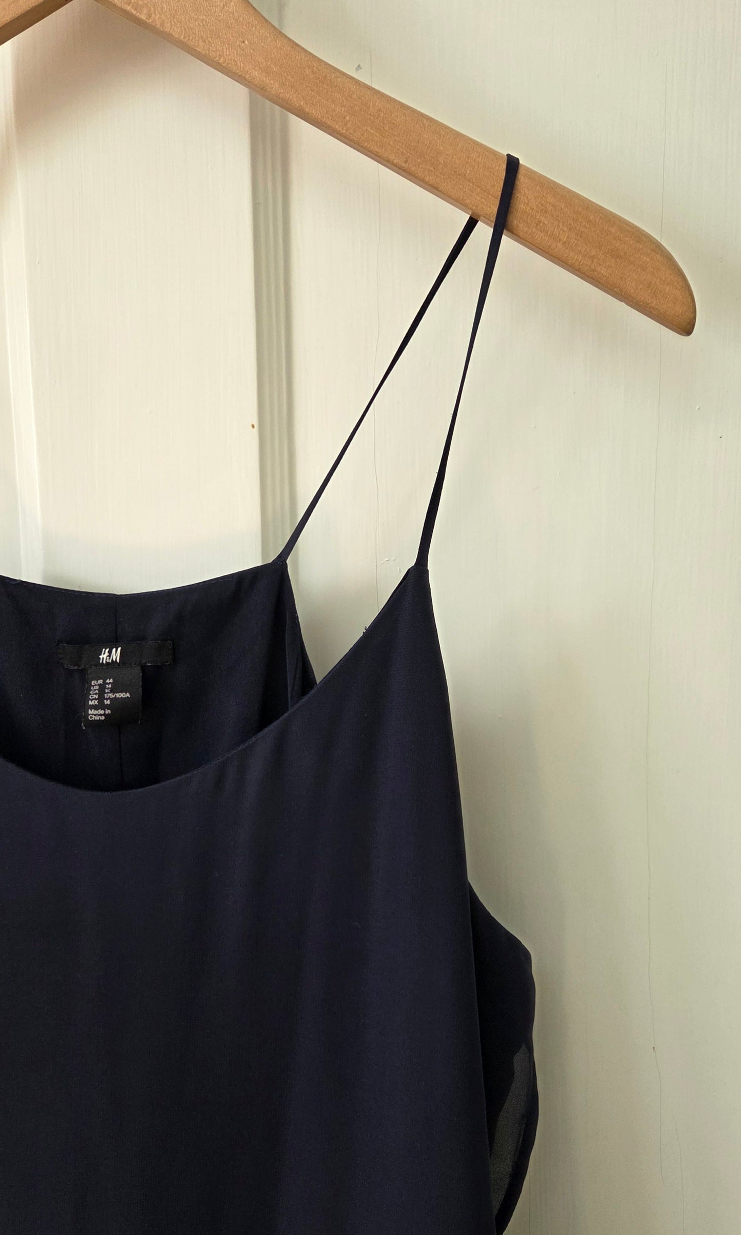 #112 - H&M Navy Blue Sleeveless Dress, Size 14, VGUC