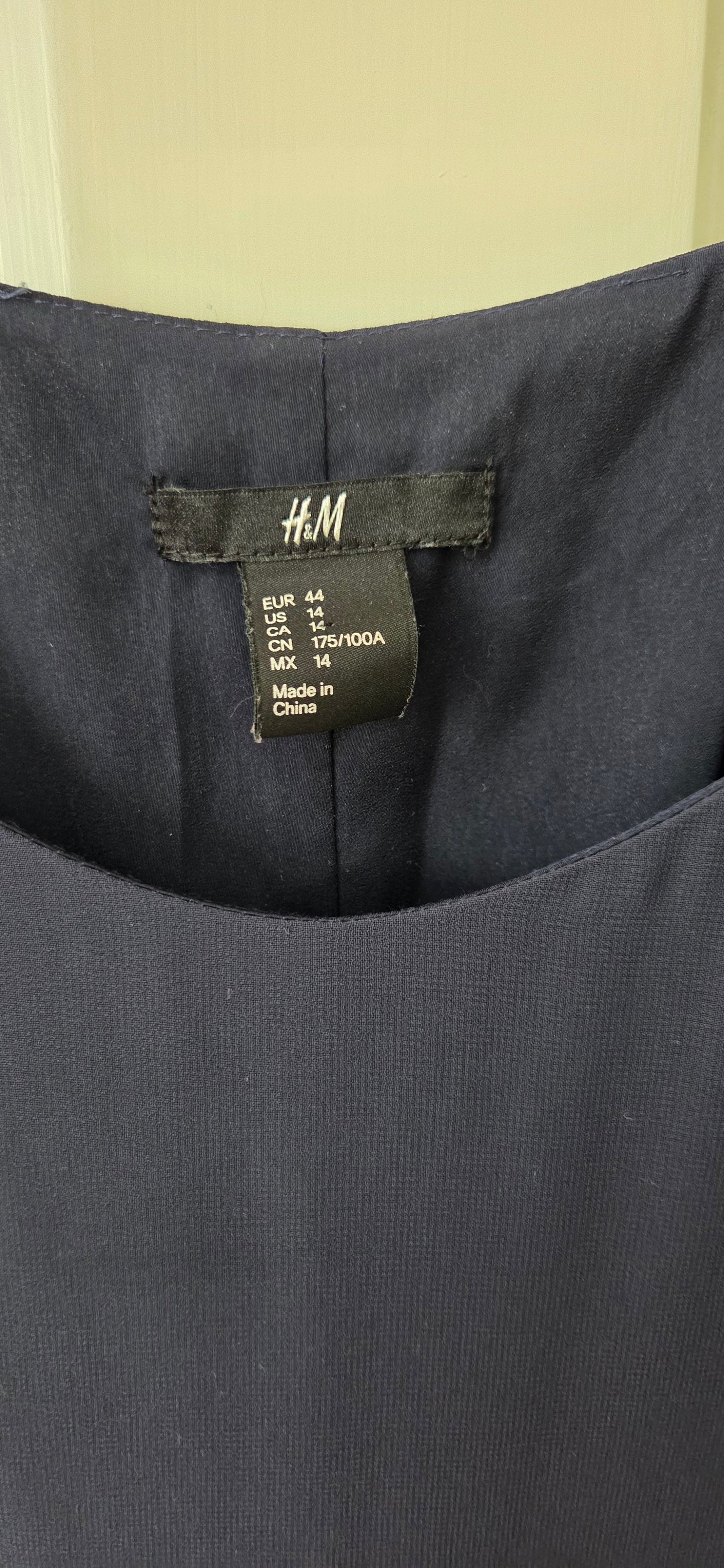 #112 - H&M Navy Blue Sleeveless Dress, Size 14, VGUC