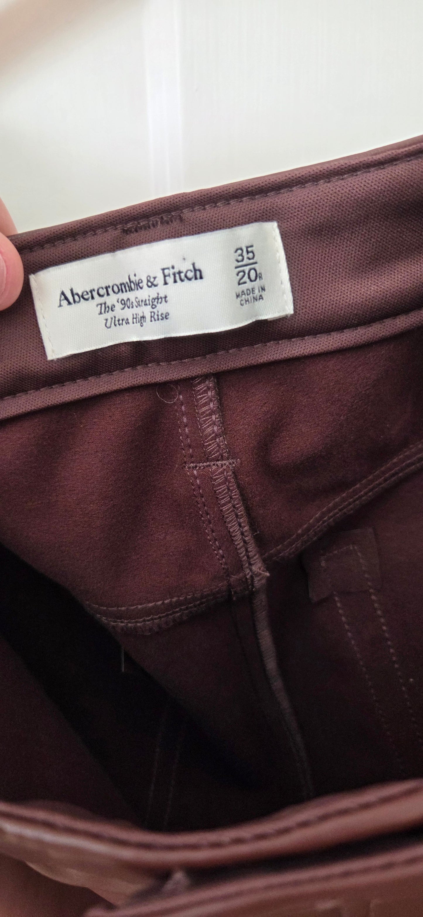 #112 - Abercrombie and Fitch Faux Leather Pants, Womens Size 35 (20r), EUC