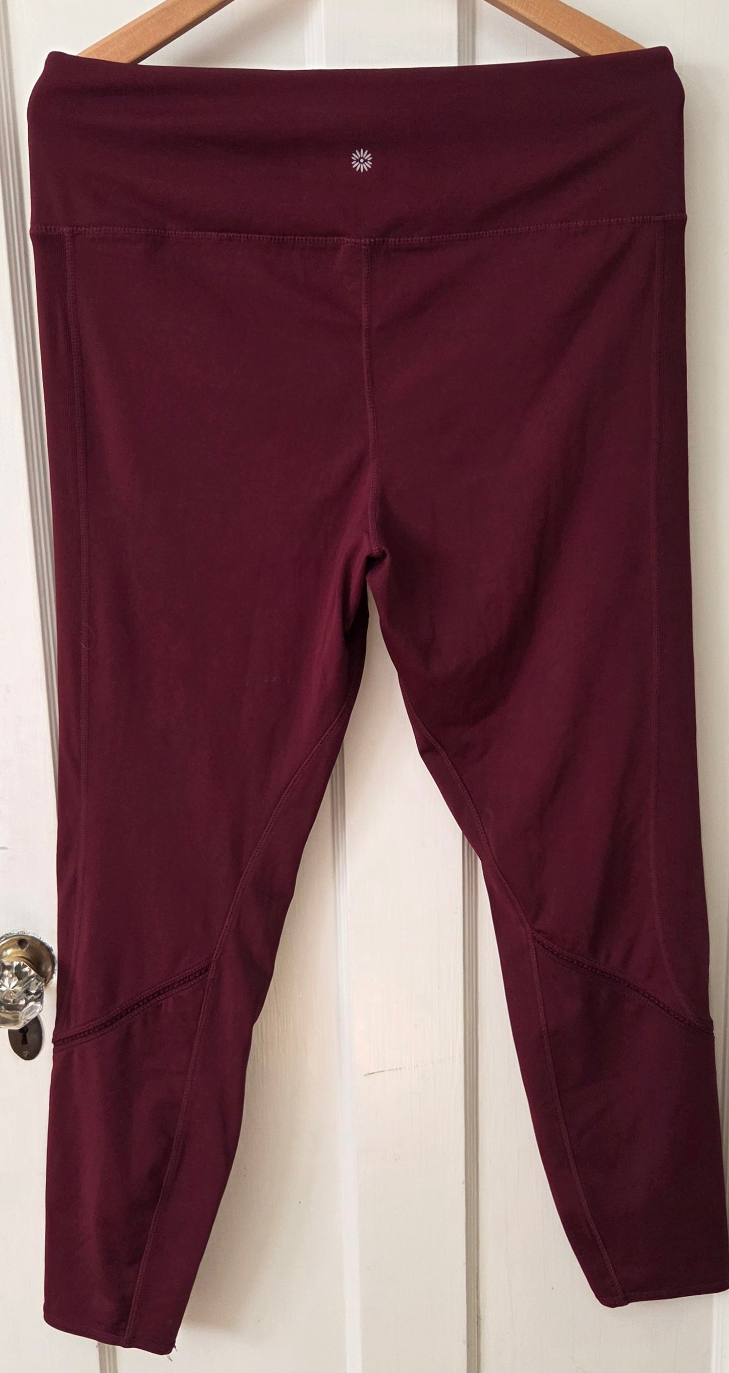 #112 - Tangerine Maroon Leggings, Women's Size XXL, EUC