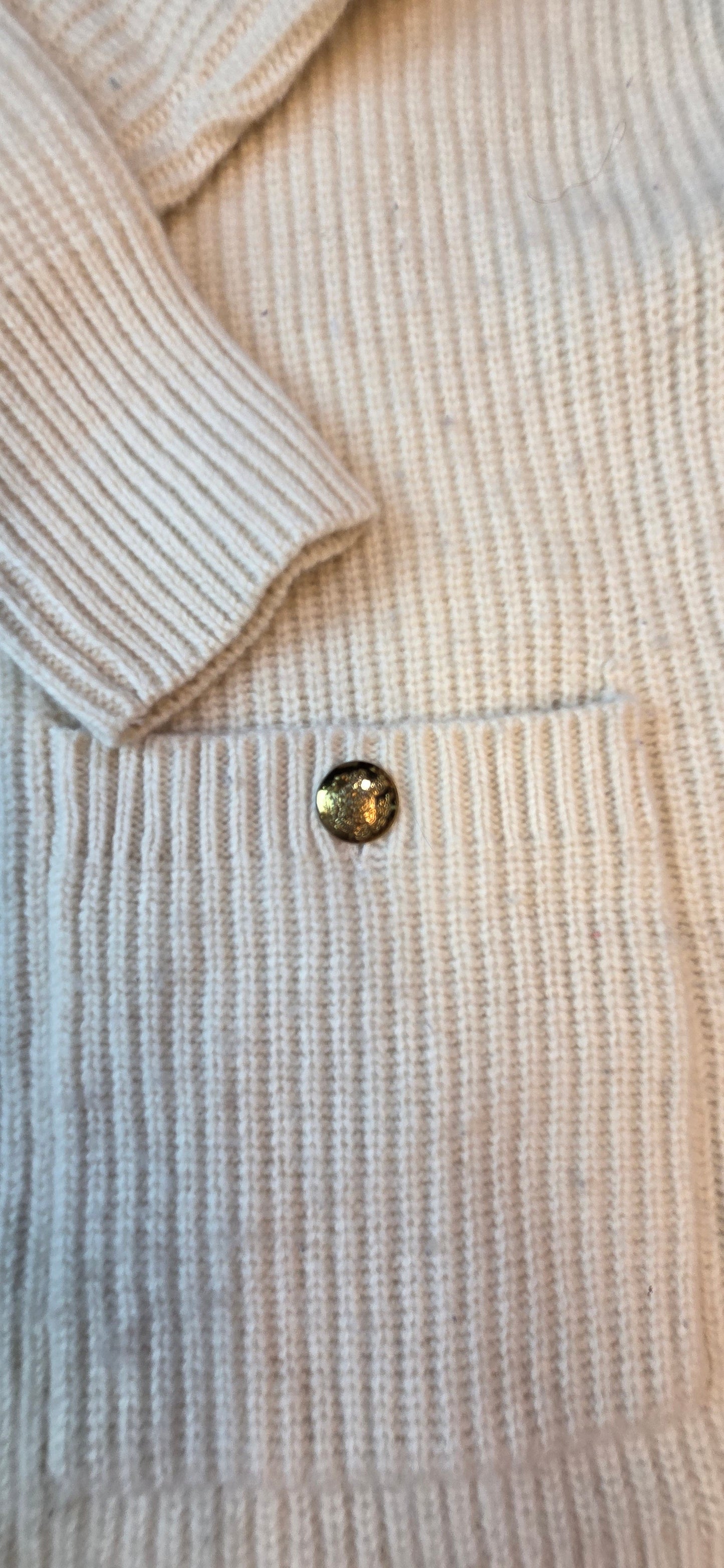 #112 - Lauren Ralph Lauren Cream Cashmere Blend Sweater, Women's Size S,VGUC