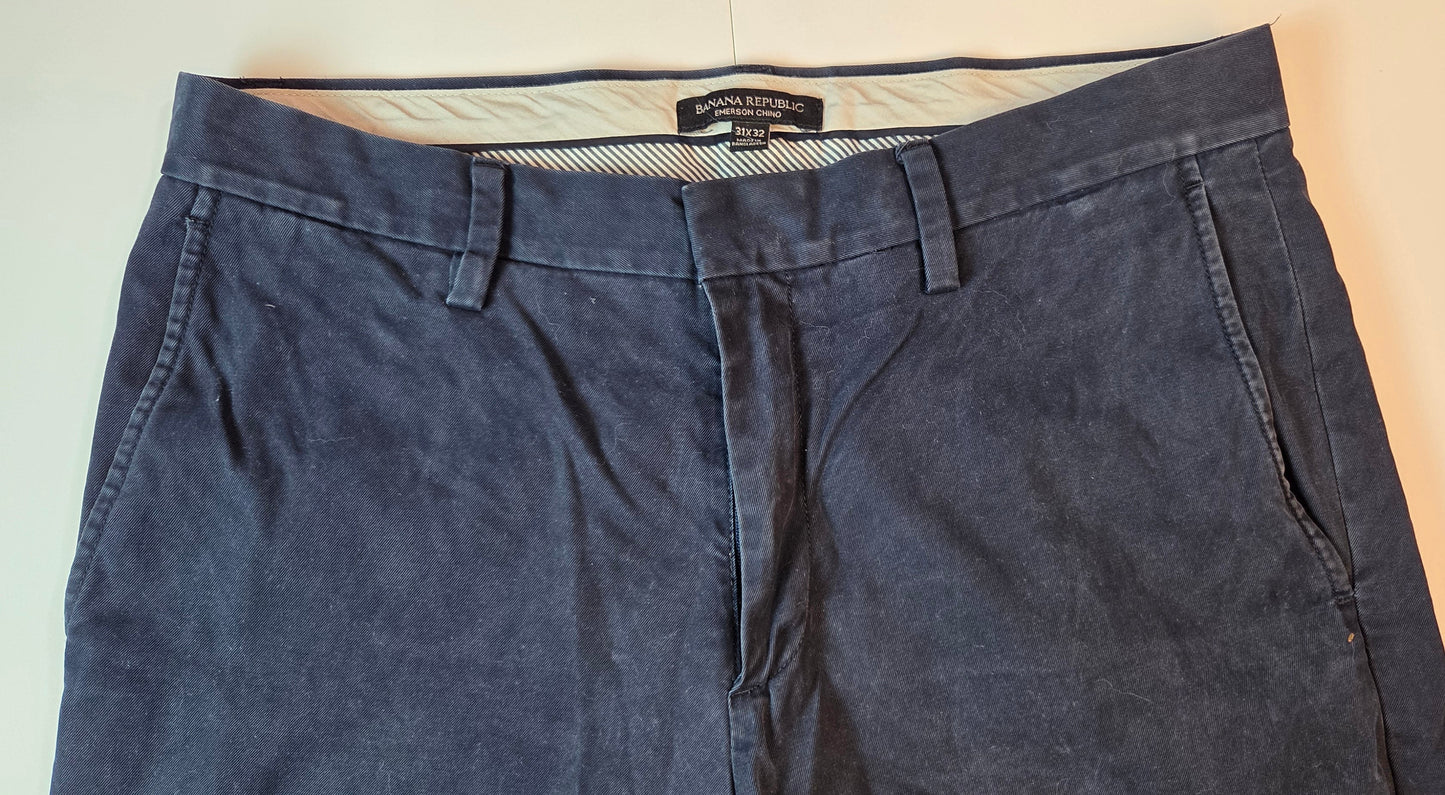 #112 - Banana Republic Navy Blue Chino pants, Mens Size 31X32, VGUC