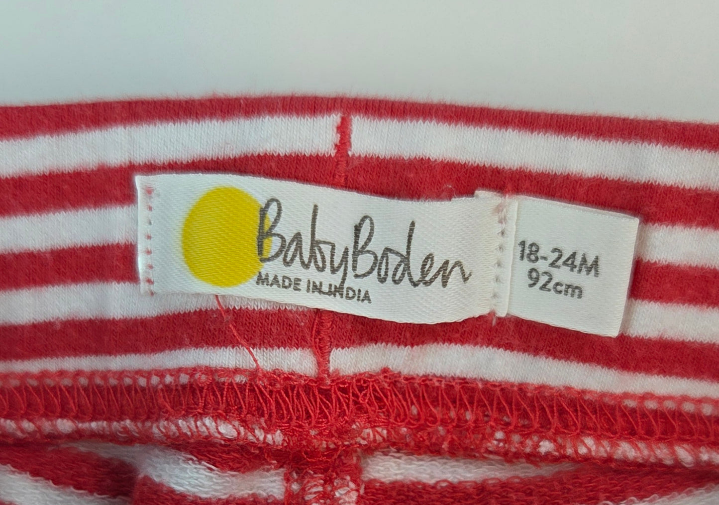 #112 - Baby Boden Striped Drawstring Pants, Size 18-24m, VGUC