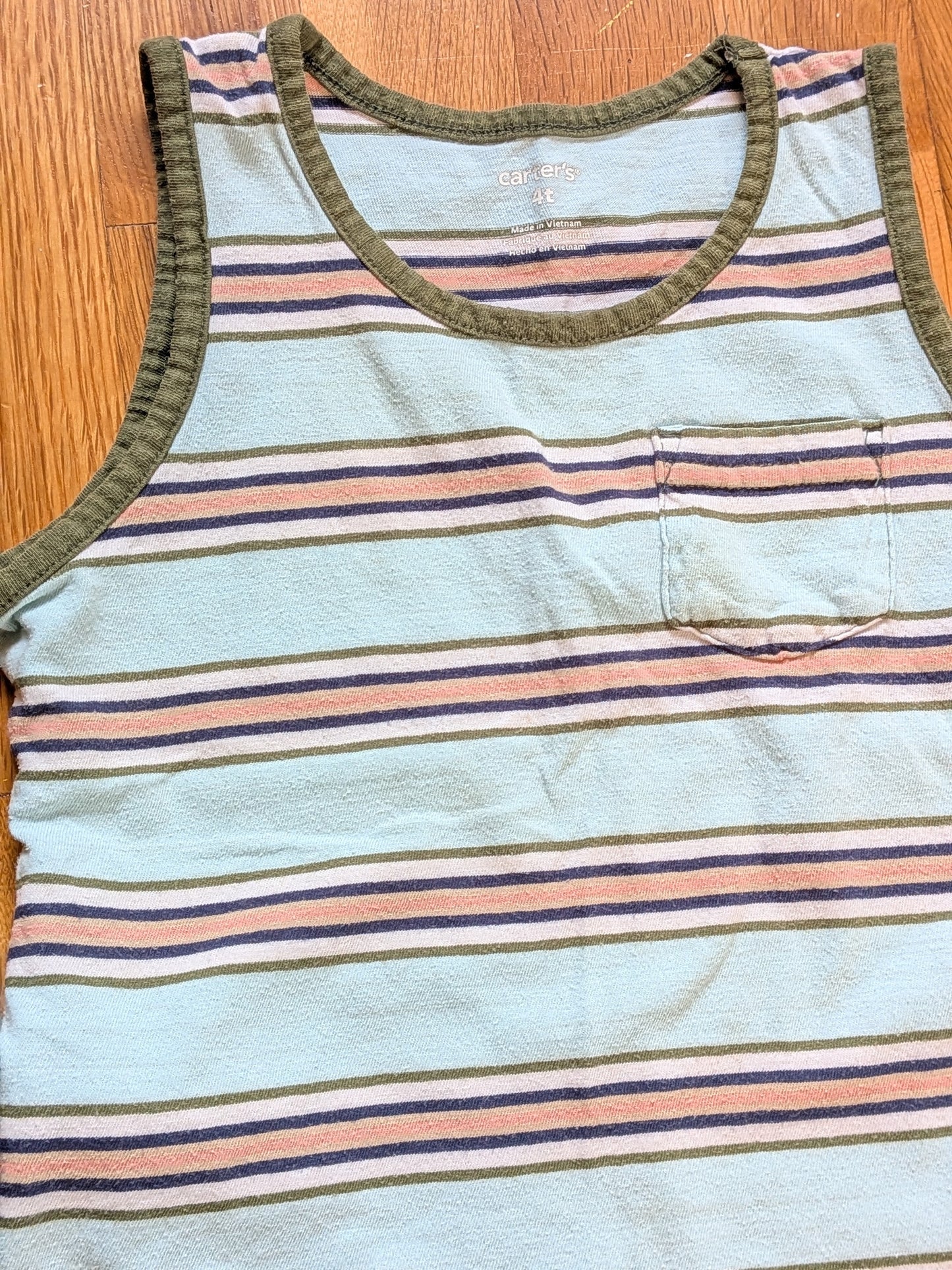 #99 4t Navy Shorts with Striped Tank Top VGUC