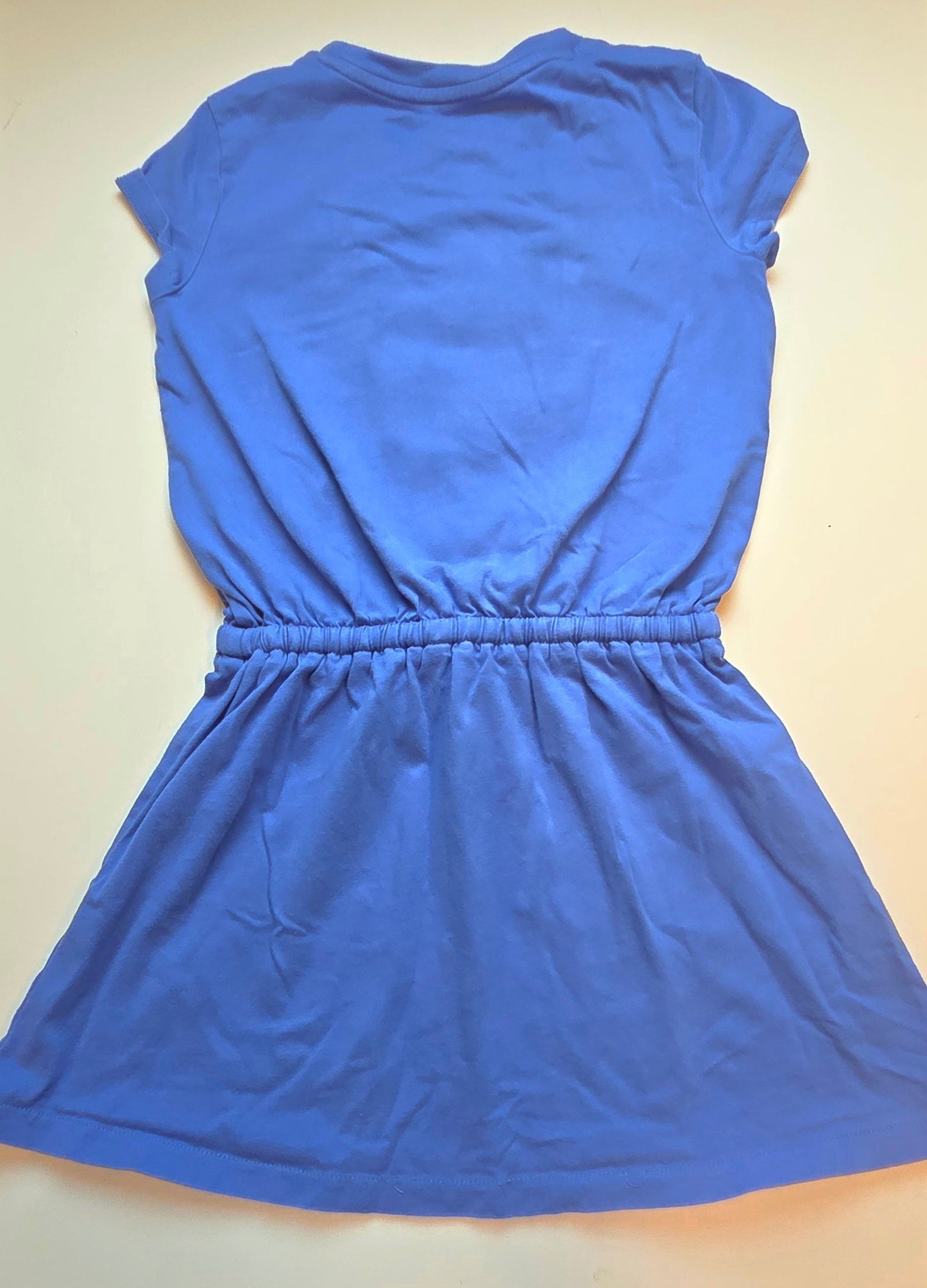 #152 - Polo Ralph Lauren Girls Size 5 (120) Polo Bear Blue T-Shirt Dress EUC