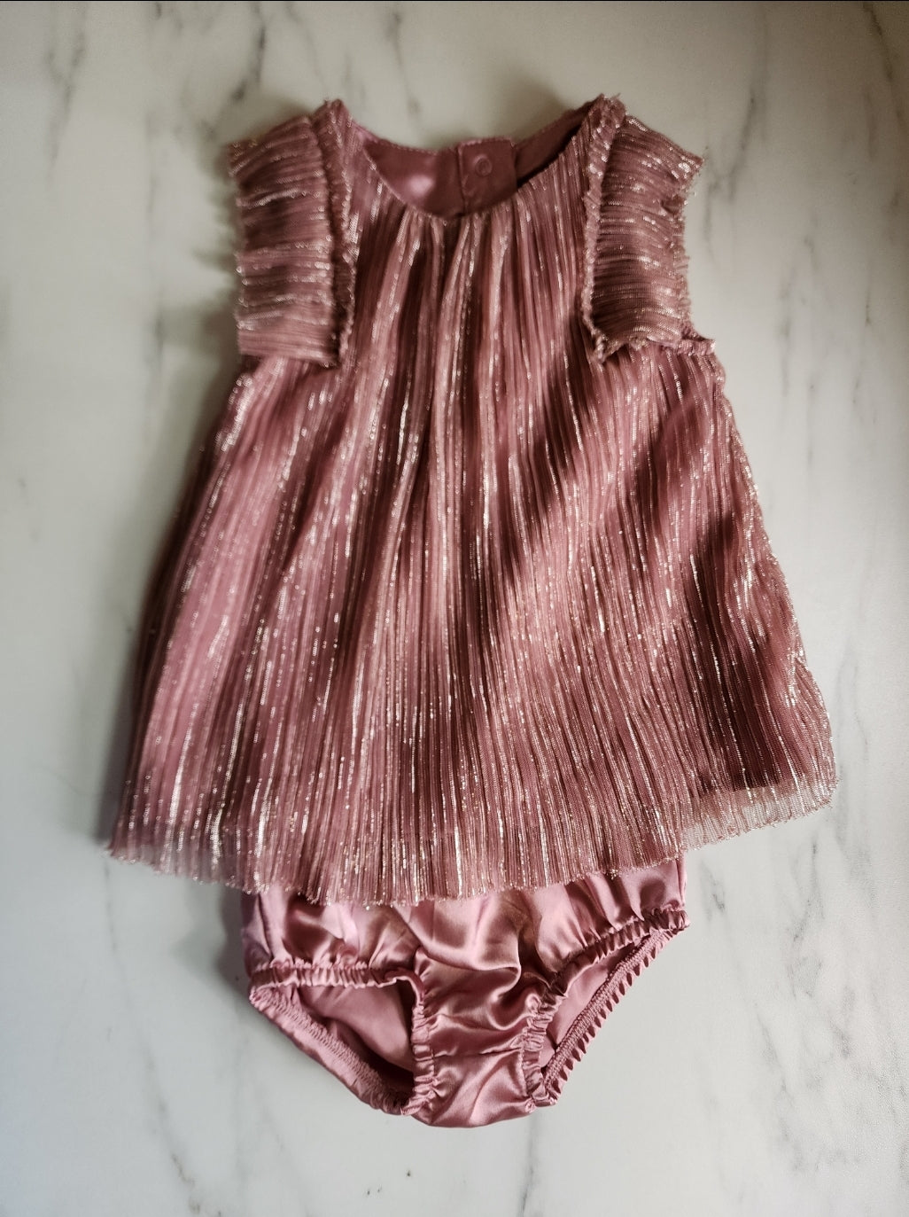 #178 Cat and Jack dress with bloomers baby girl size 6-9 months