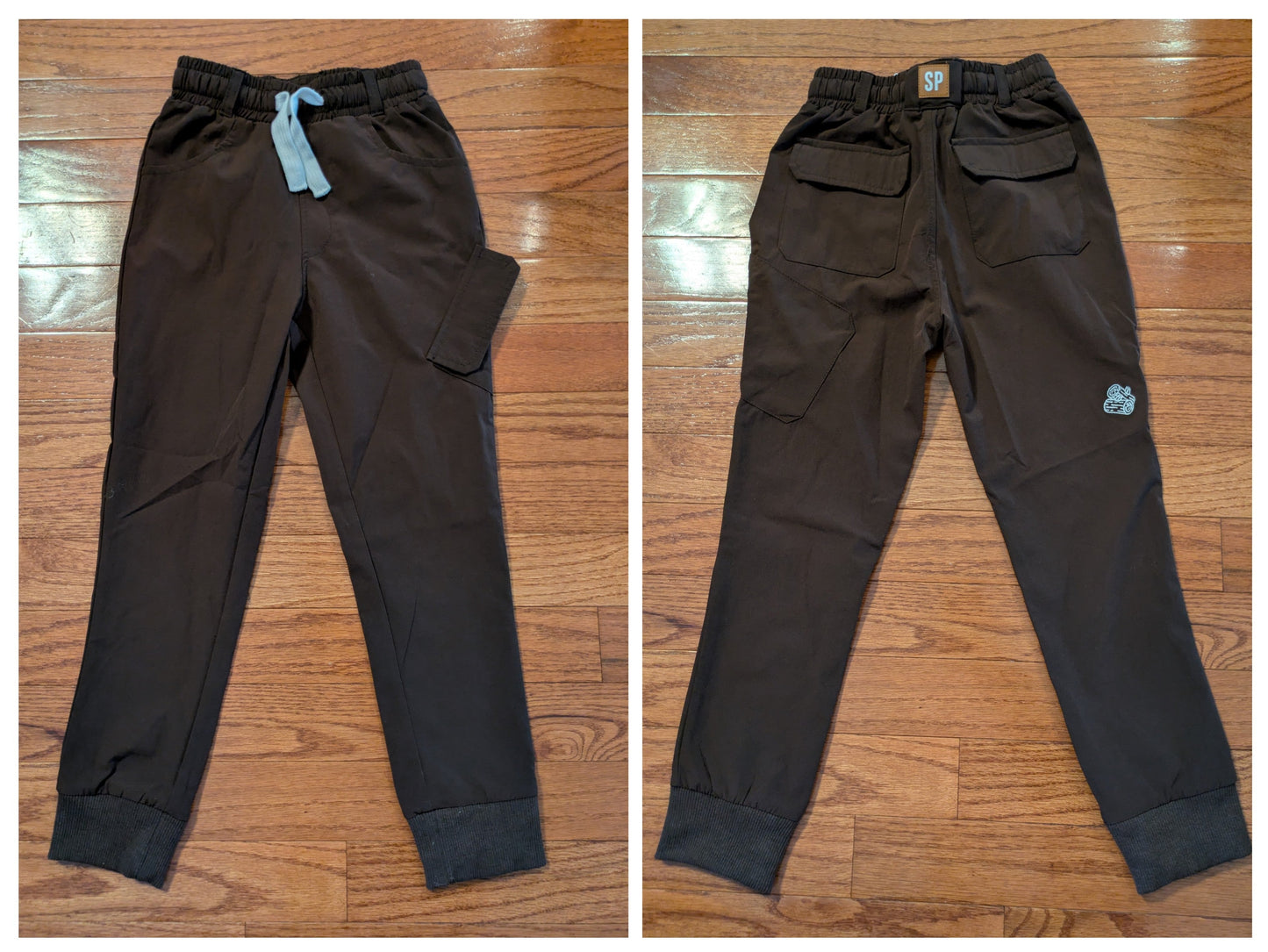 REDUCED #90 - 4T-5T Bots -Salt & Pine core pants (brown with log embroidered)