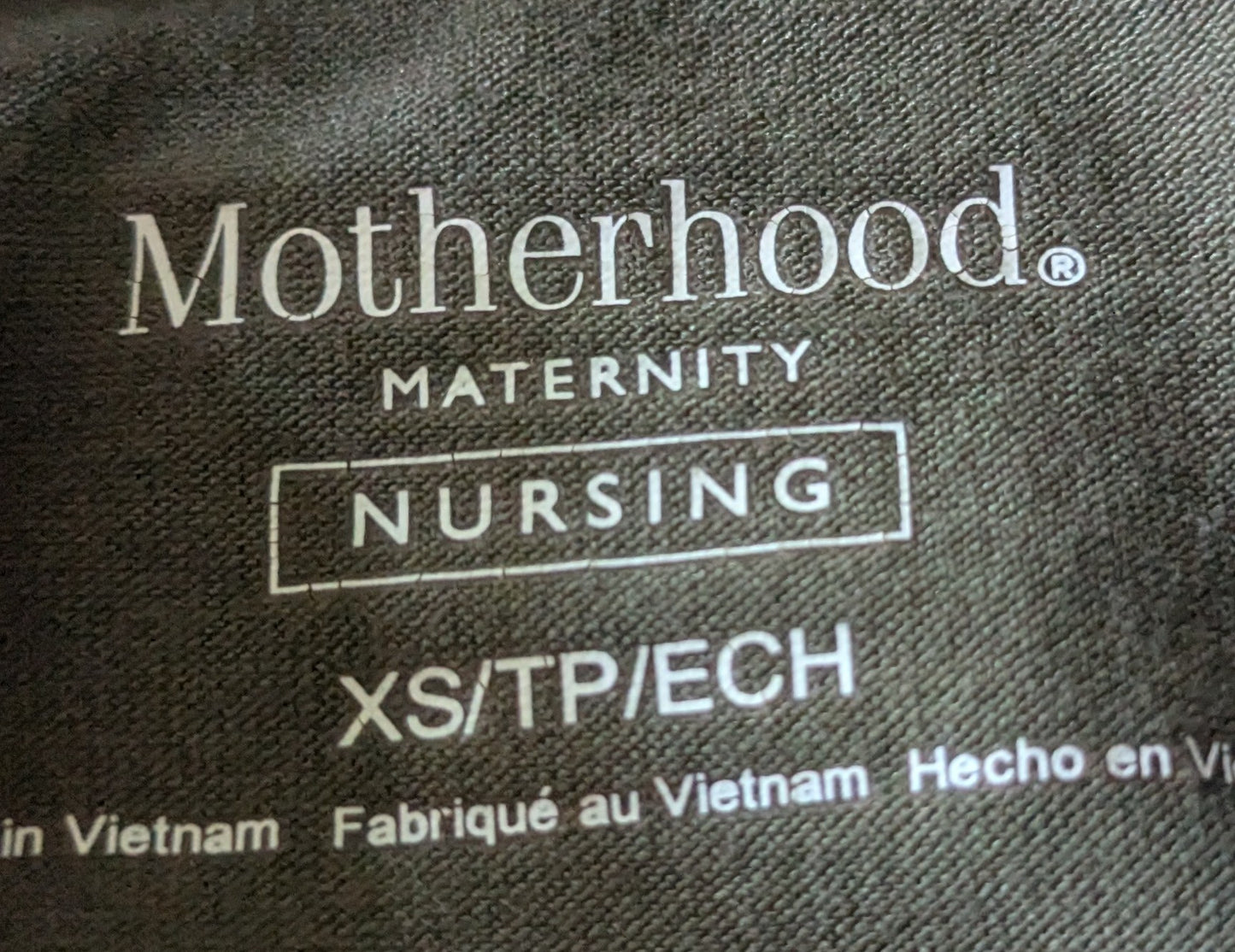 #61 Sz Extra Small XS Olive Green Motherhood Maternity Nursing Shirt Top