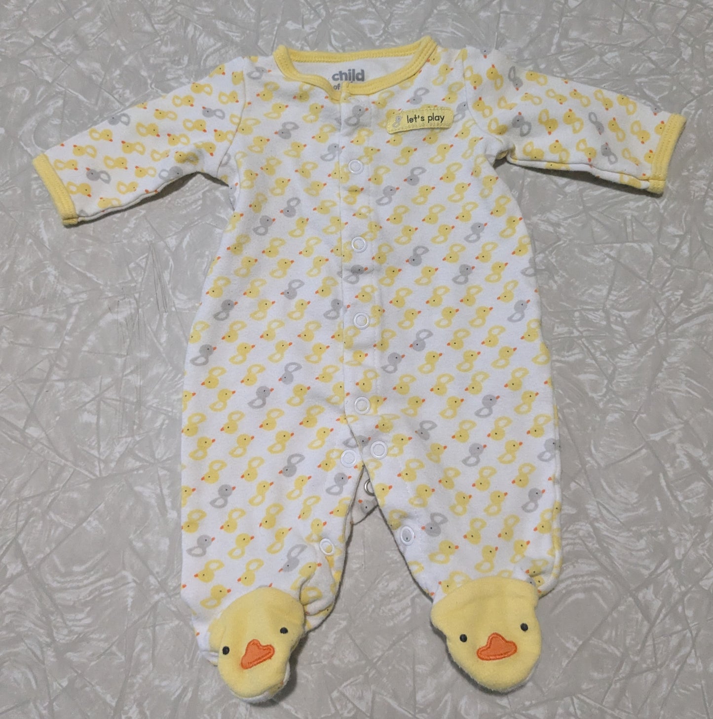 #61 Newborn Duck One Piece Pajama