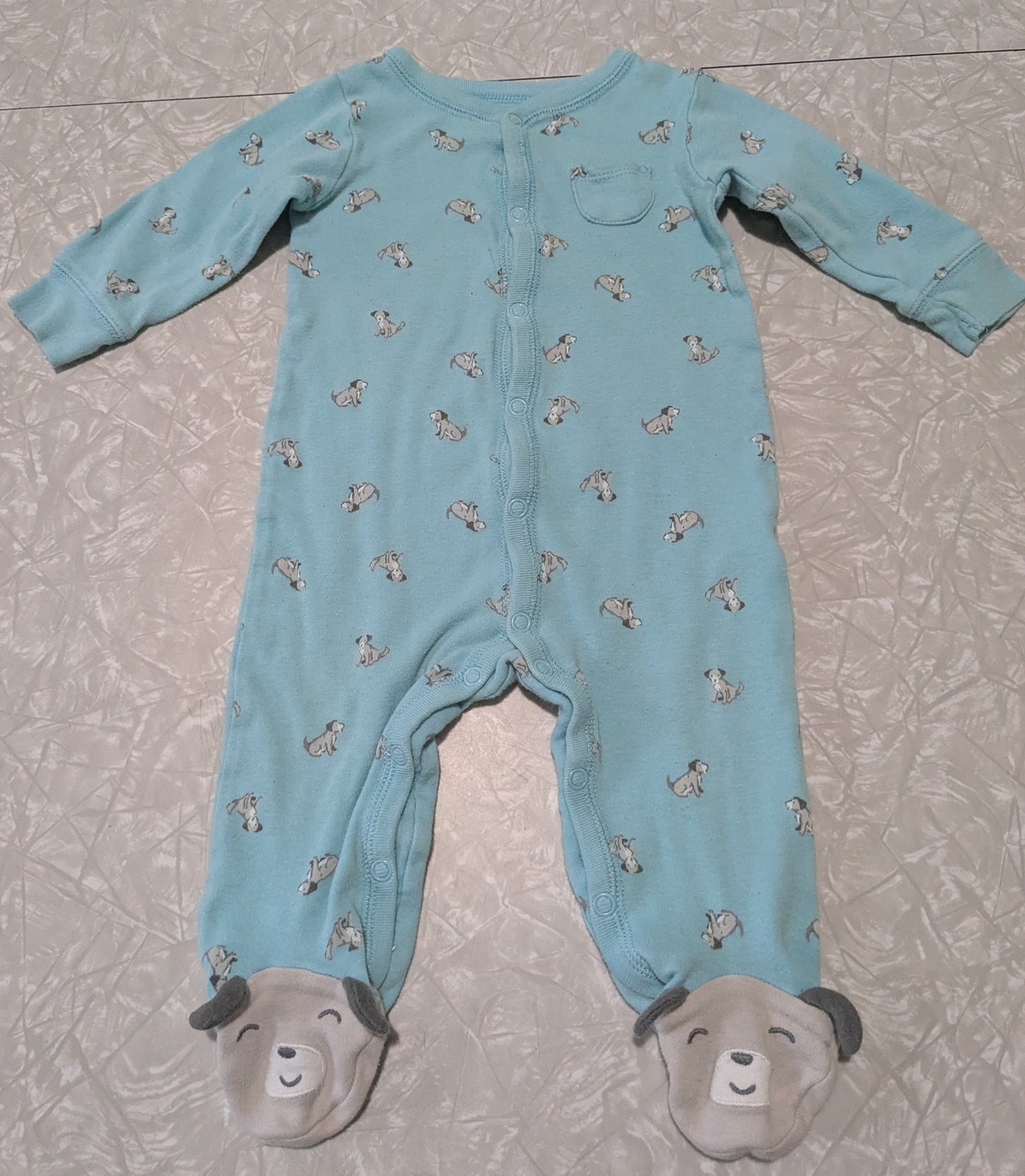 #61 Carter's 9mo Blue Dog Pajama