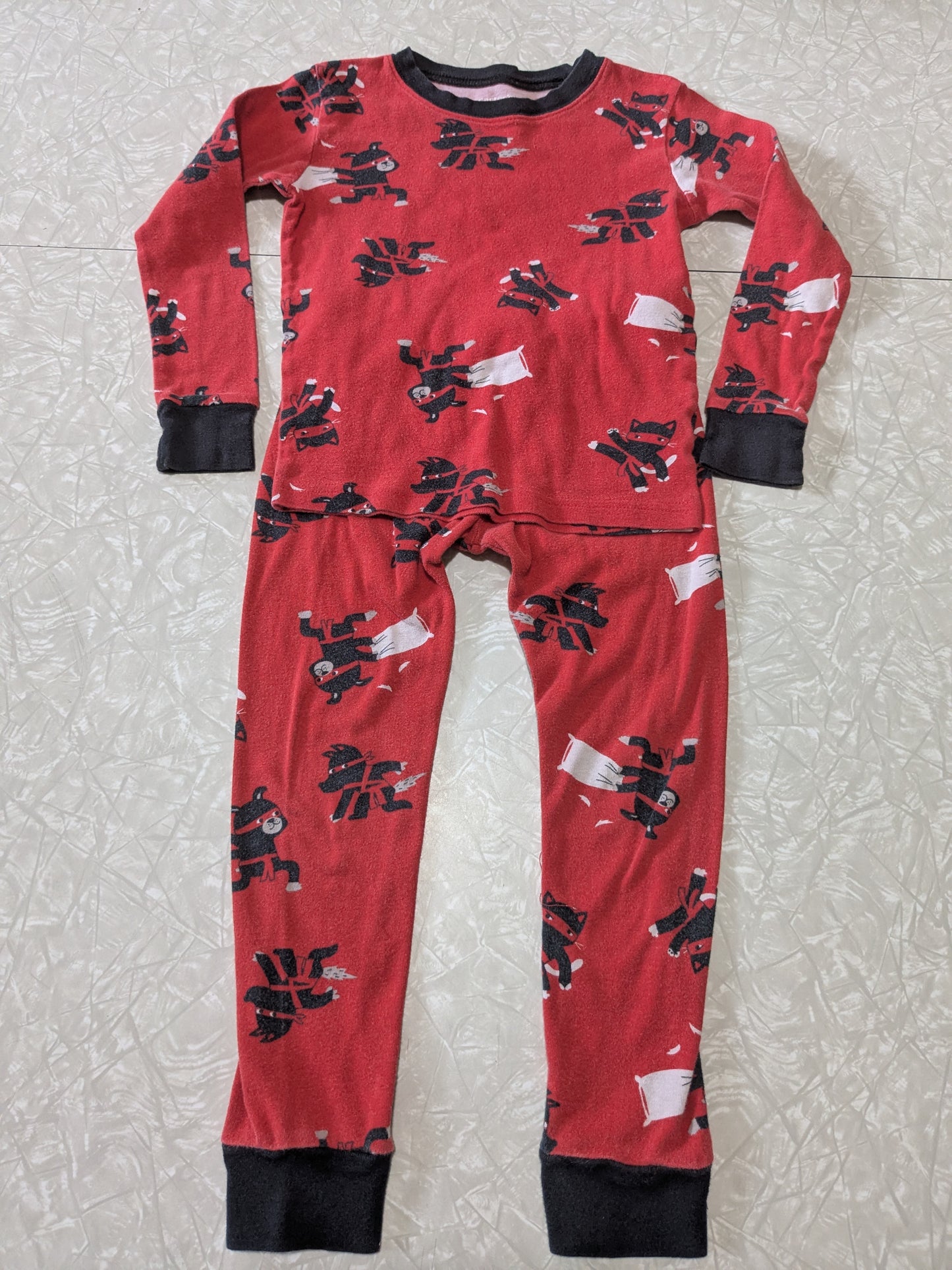#61 Carter's 5T Red Ninja Pajama Set