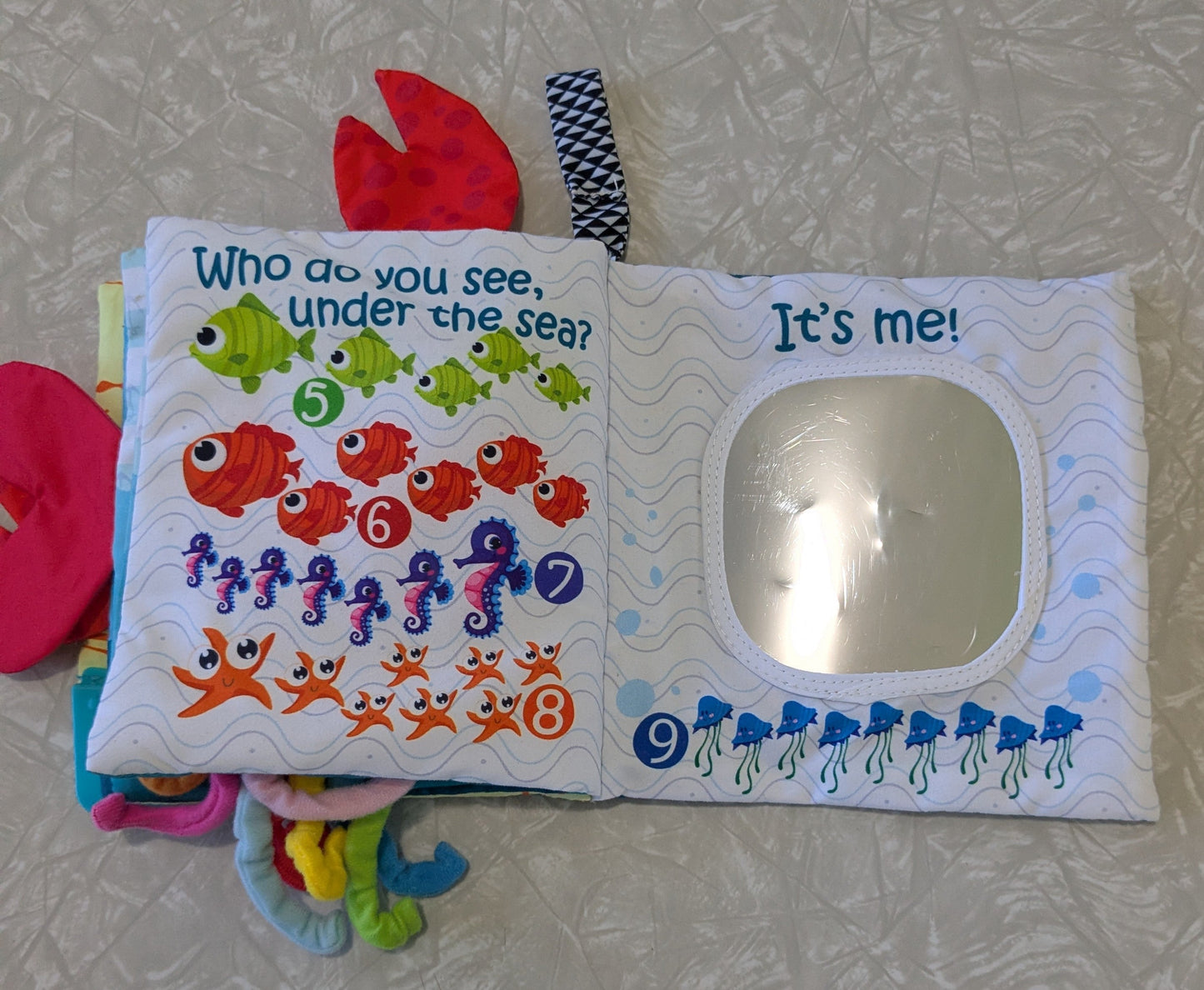 #61 Who Do You See Fabric Baby Ocean Book