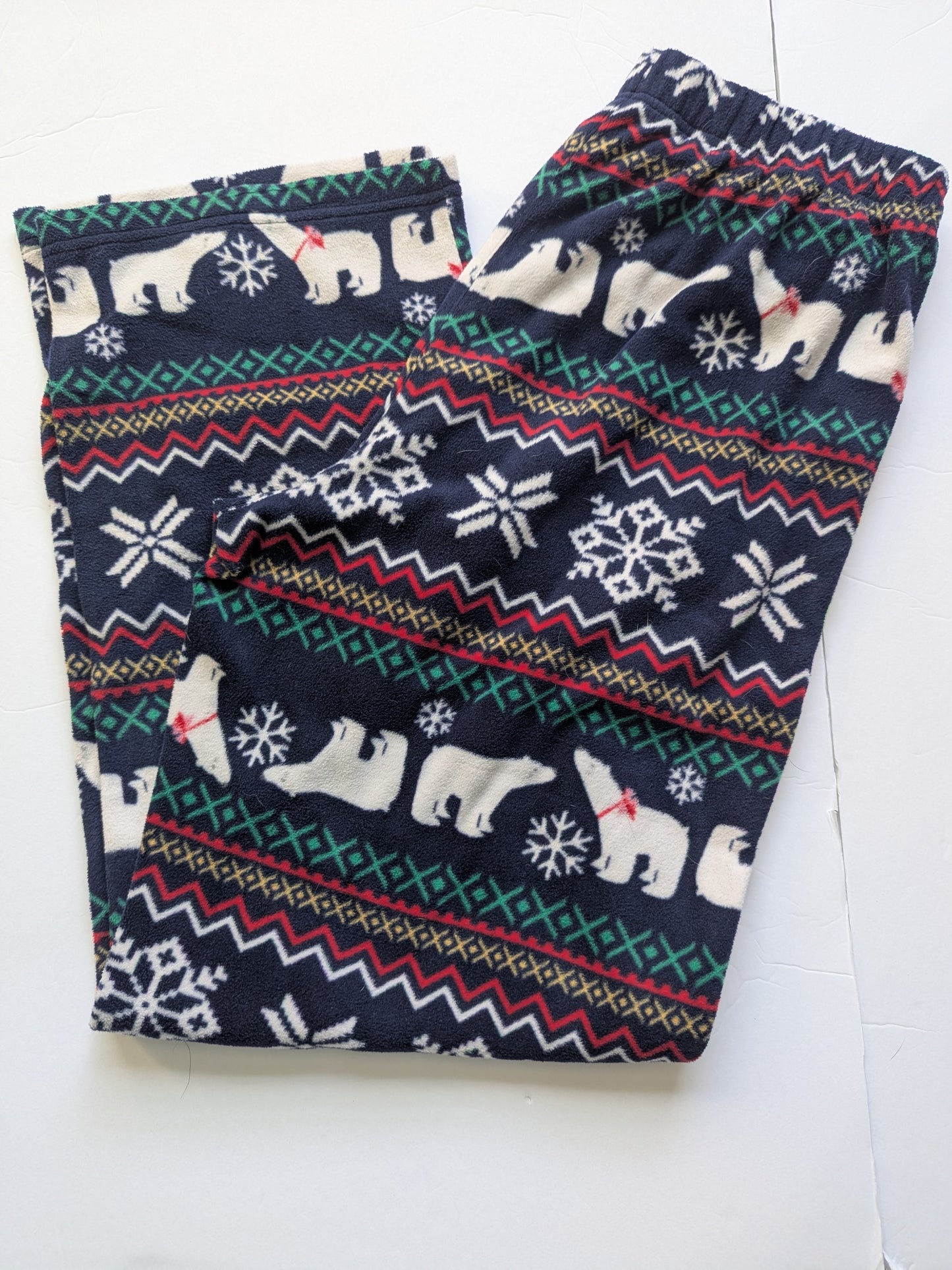 #17 Mens Poal Bear Holiday Pajama Pants, Size M, EUC