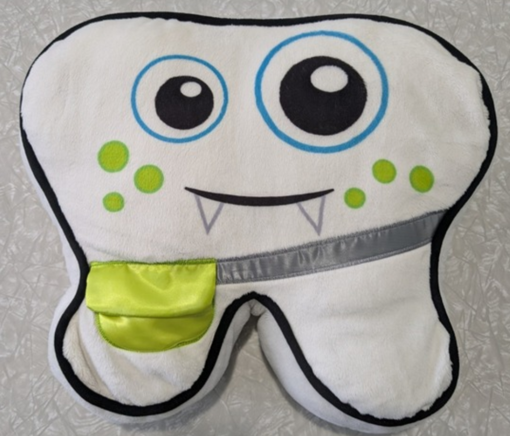 #61 KidKraft Lil Monster Tooth Fairy Pillow 15"x13"