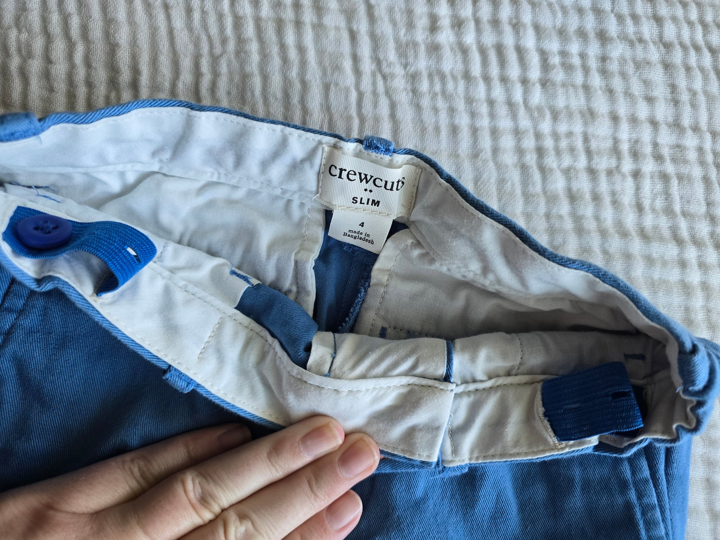 #131 Crew Cuts Boys Blue Chino pants sz 4