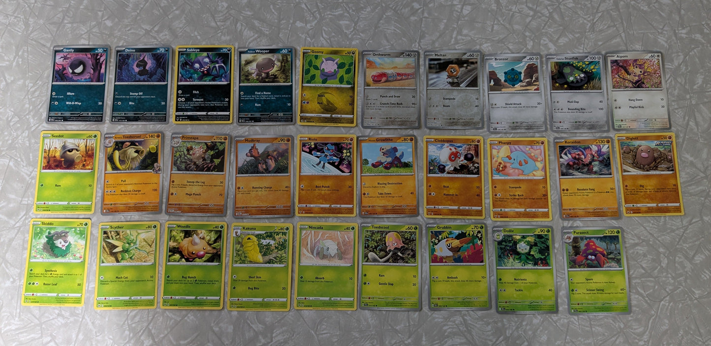 #61 Pokemon Cards - 89 Cards, No Duplicates