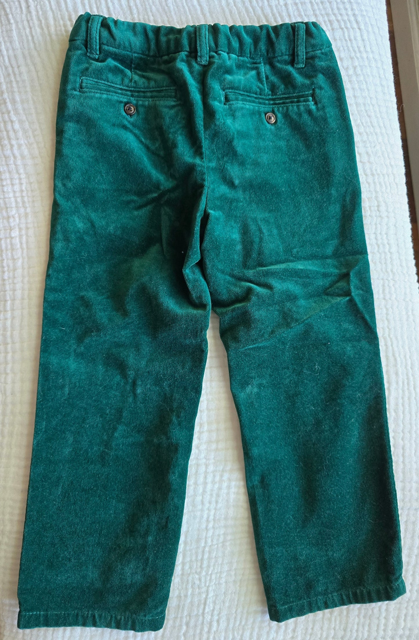 #131 REDUCED Boys Velvet Green Gymboree pants sz 4