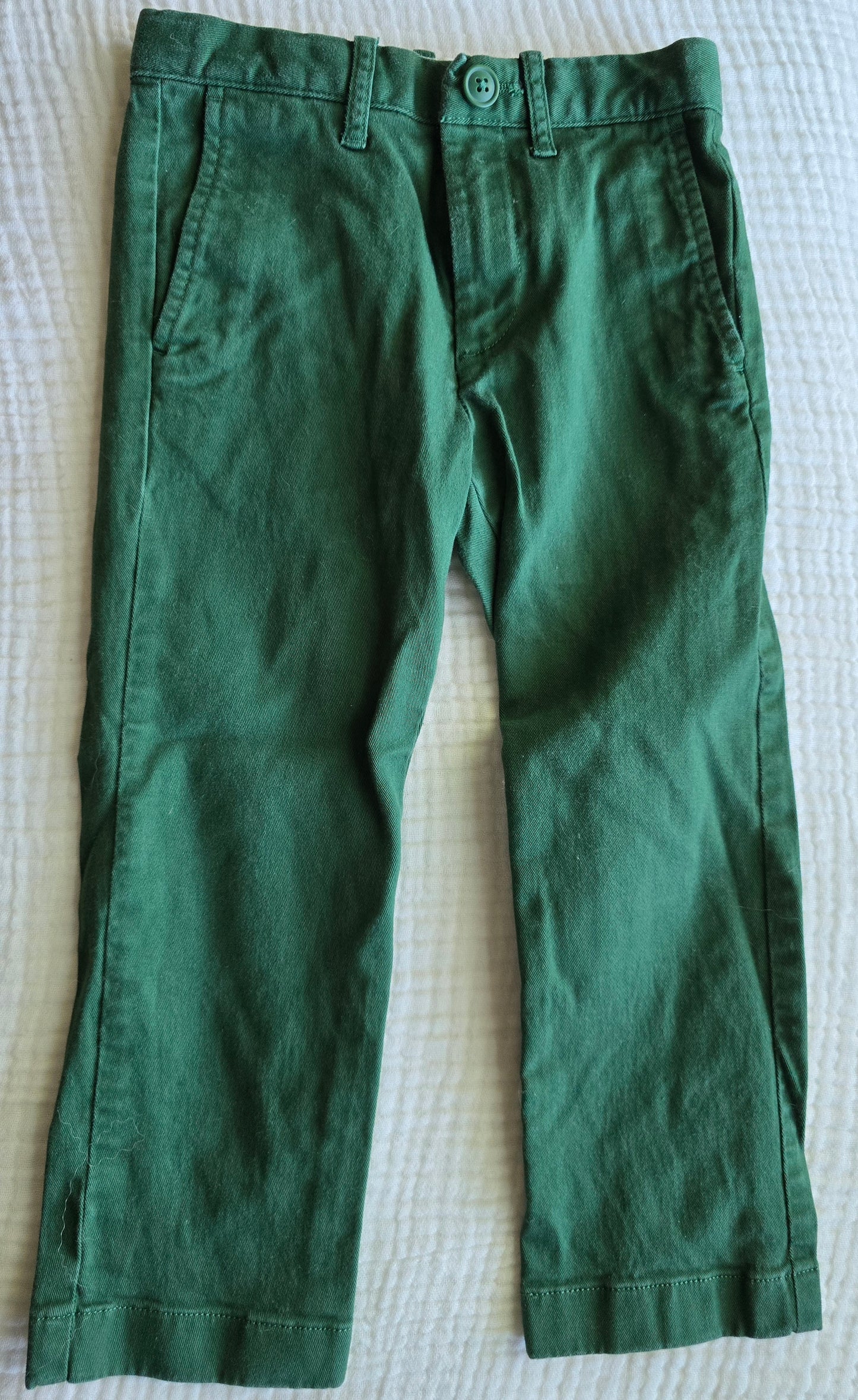 #131 Boys Crew Cut Green Chino pants sz 4