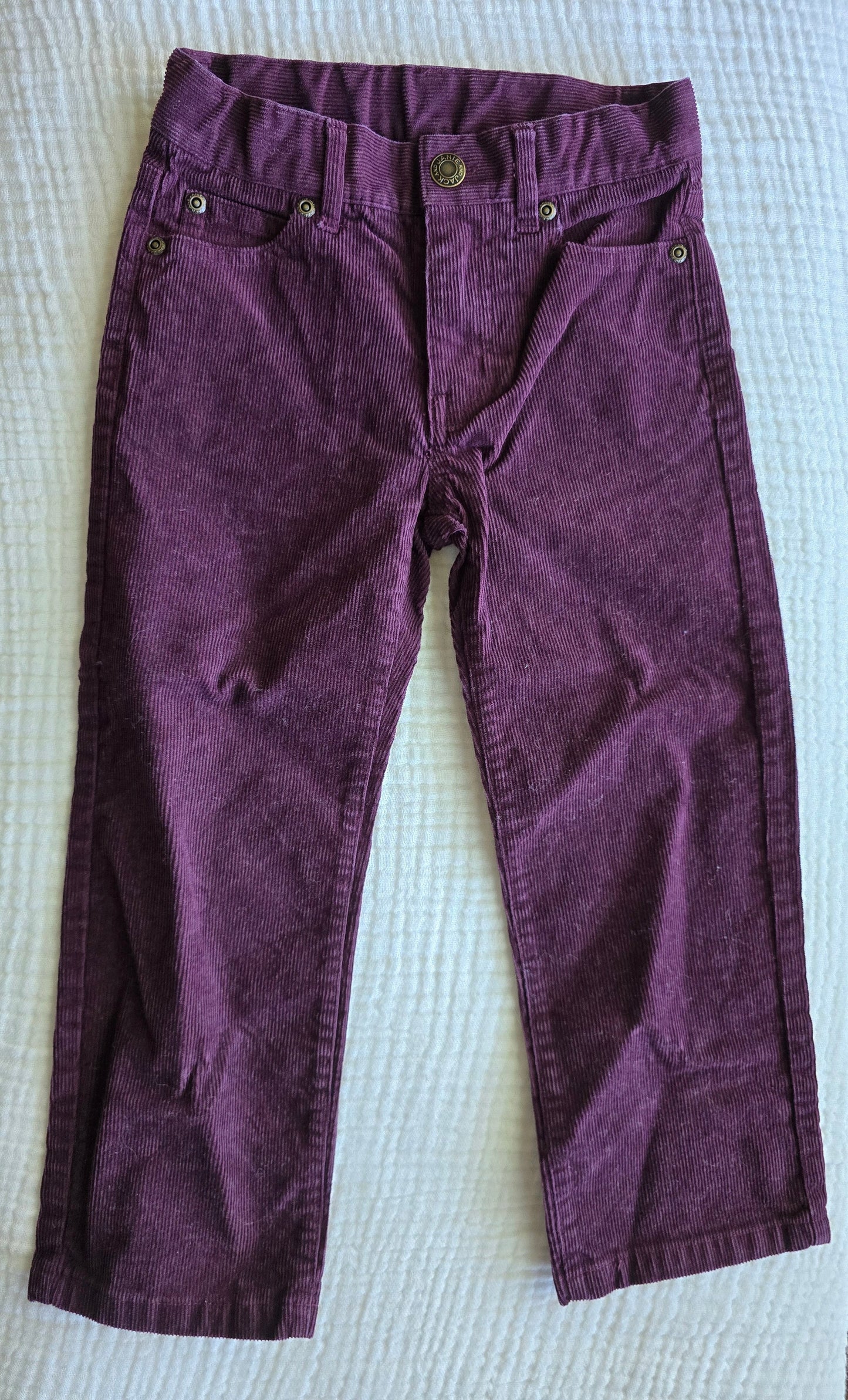 #131 REDUCED Janie & Jack Boys Maroon Corduroy Pants sz 4