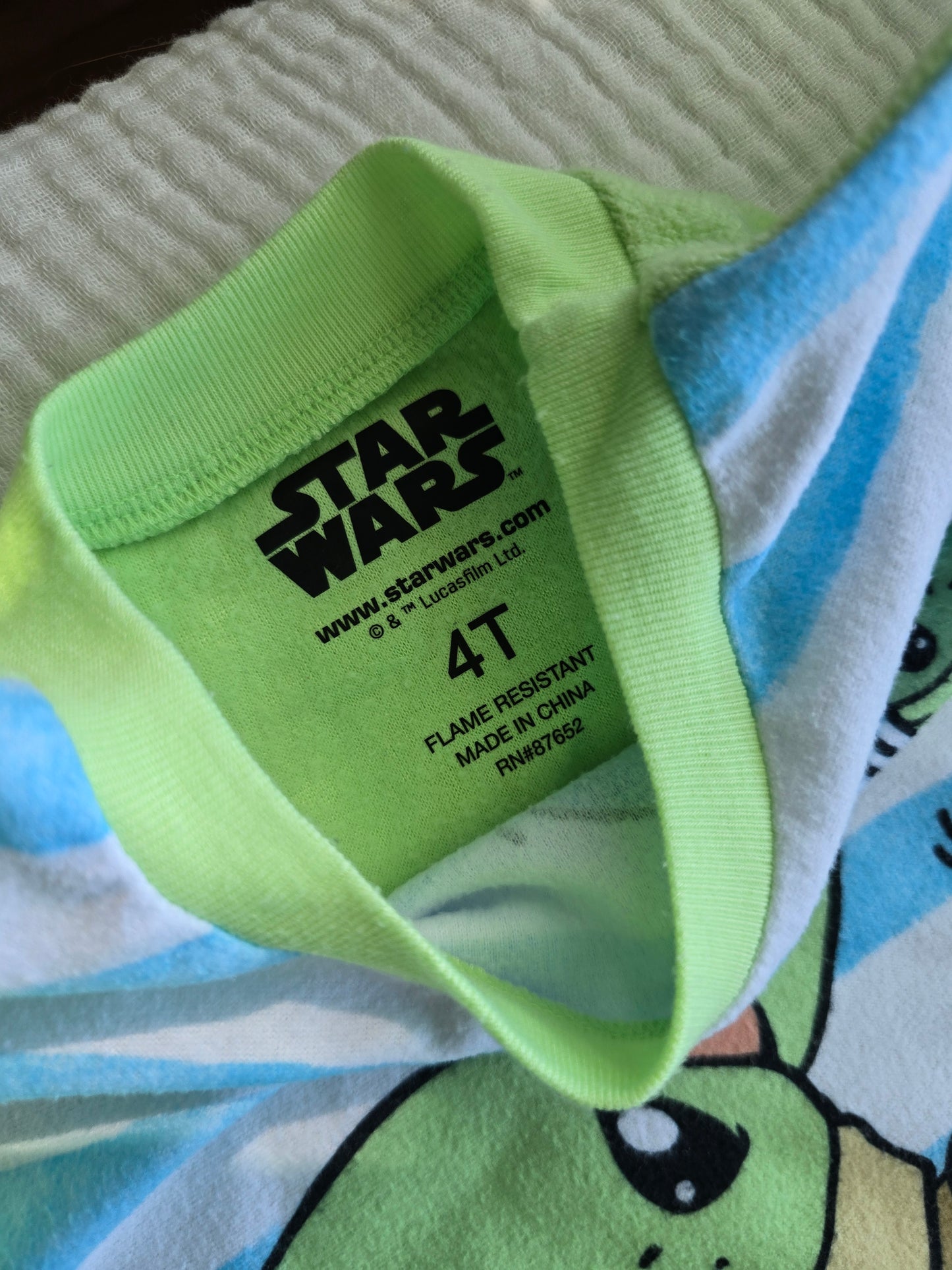 #131 Baby Yoda Fleece PJs boys sz4T