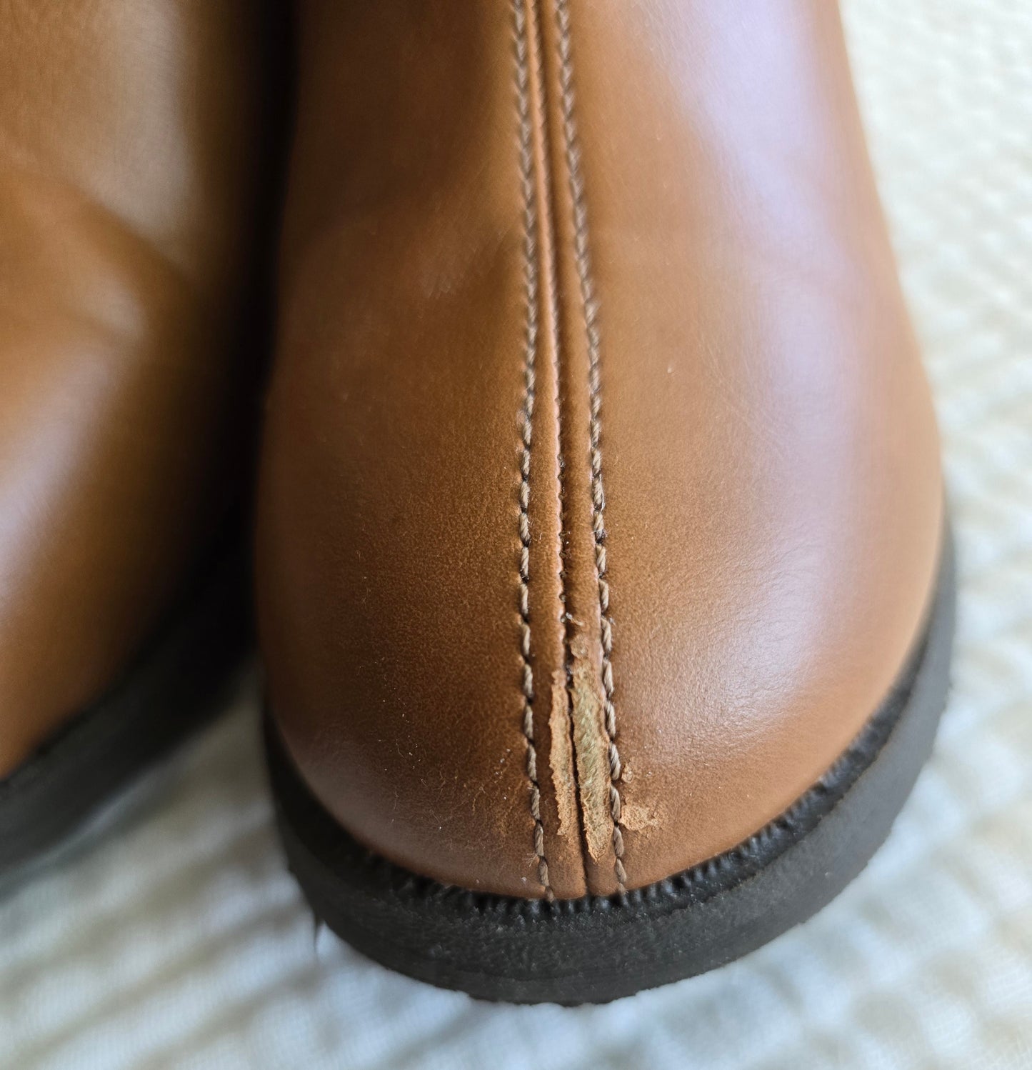 #131 REDUCED Carters Cognac brown ankle boots girls sz 13
