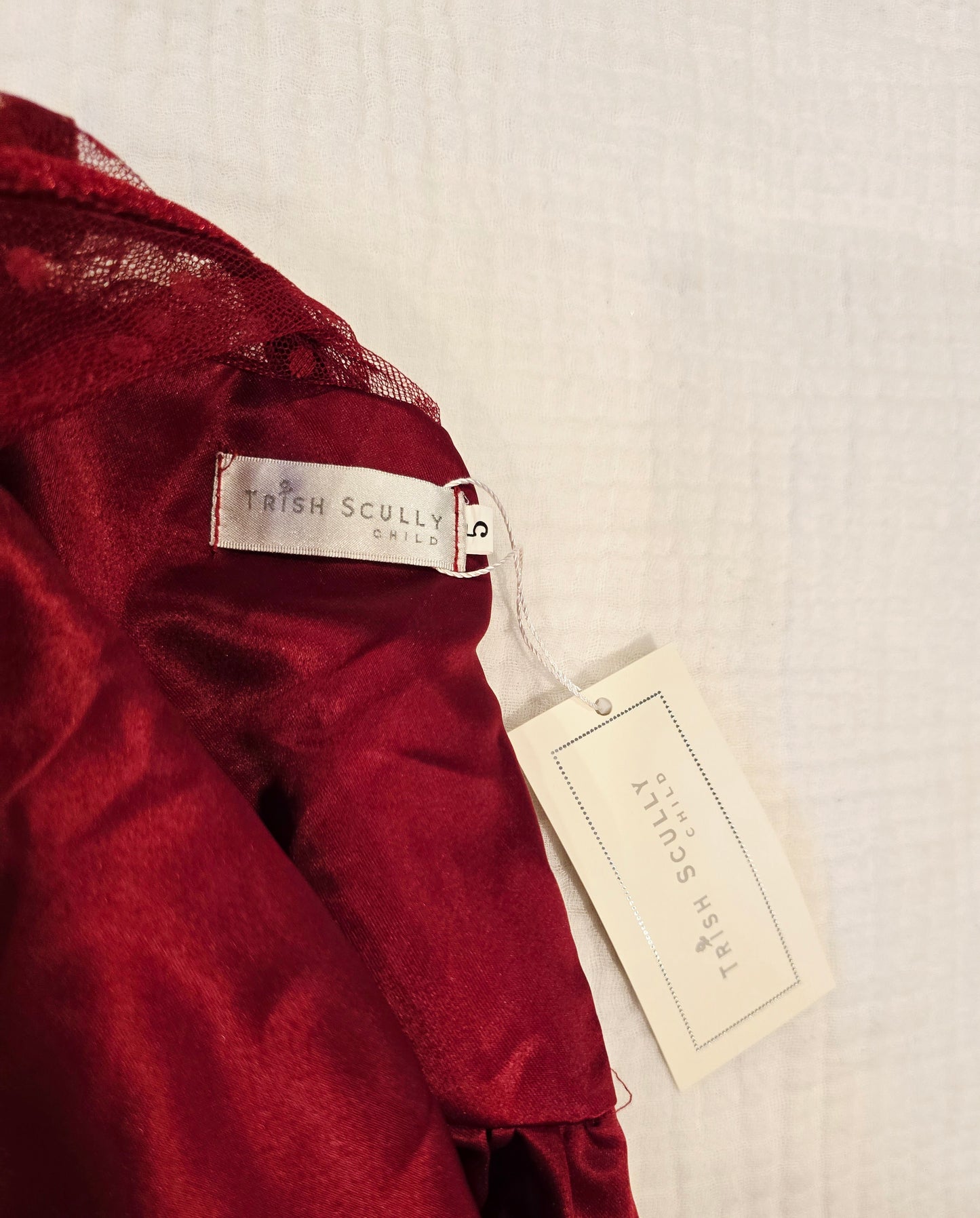#131 Trish Scully NWT Red Velvet & Tulle dress sz 5